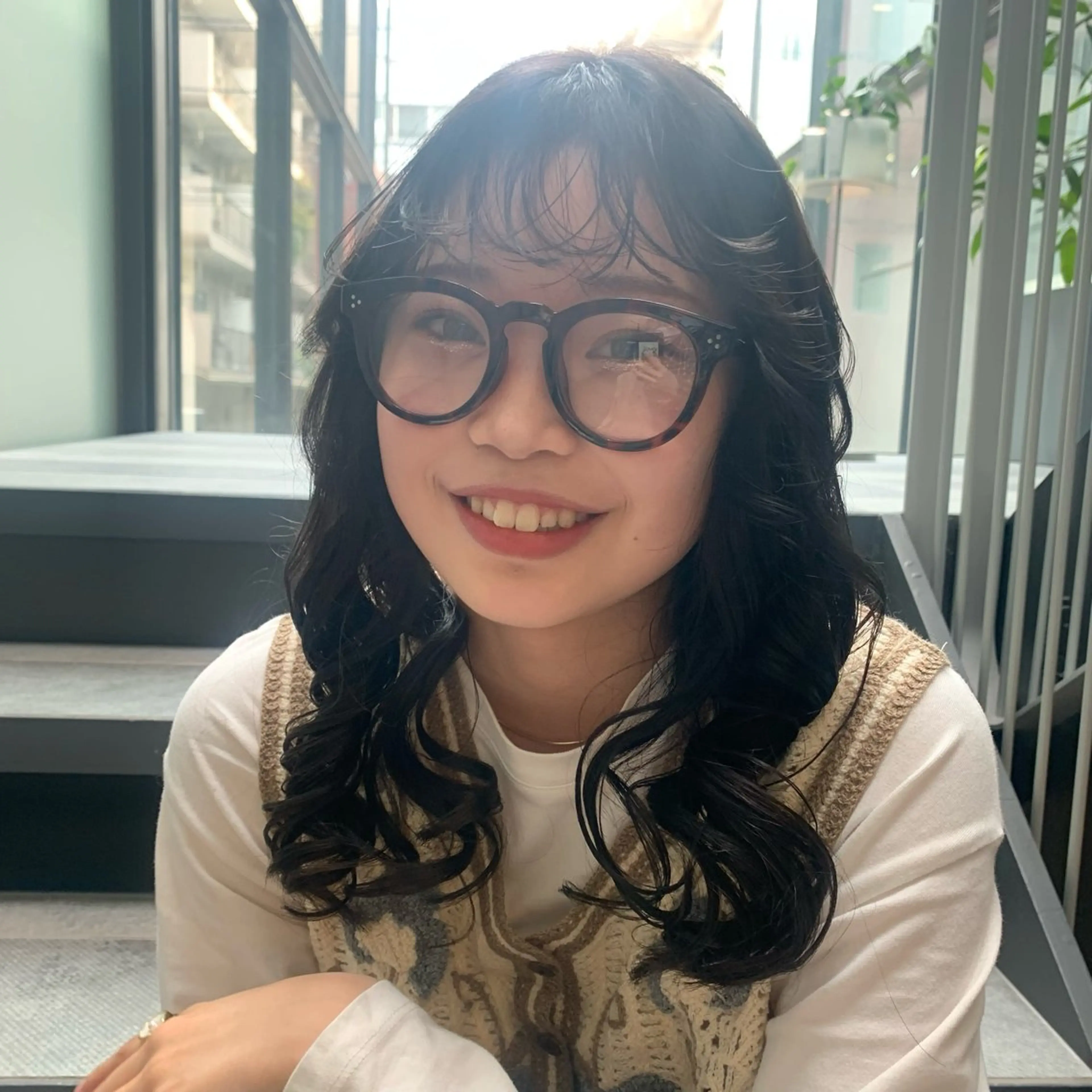 ミディアム パーマ ミディアムパーマ デジタルパーマ 暖色カラー/パラッと Bob/モエのヘアスタイル