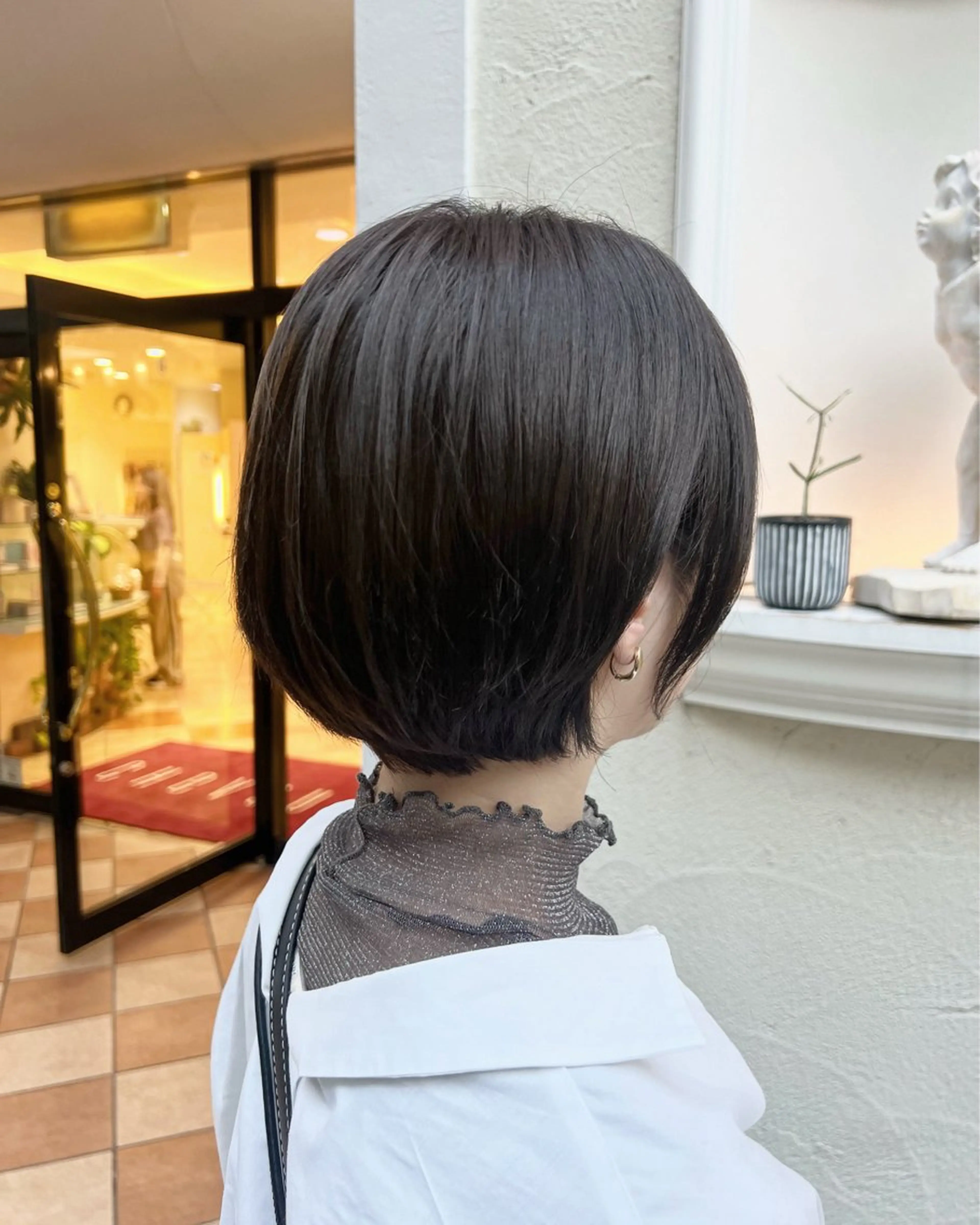 ショート カラー 髪質改善 ショートヘア 最高の髪質改善🩵 艶カラー 惠美のヘアスタイル