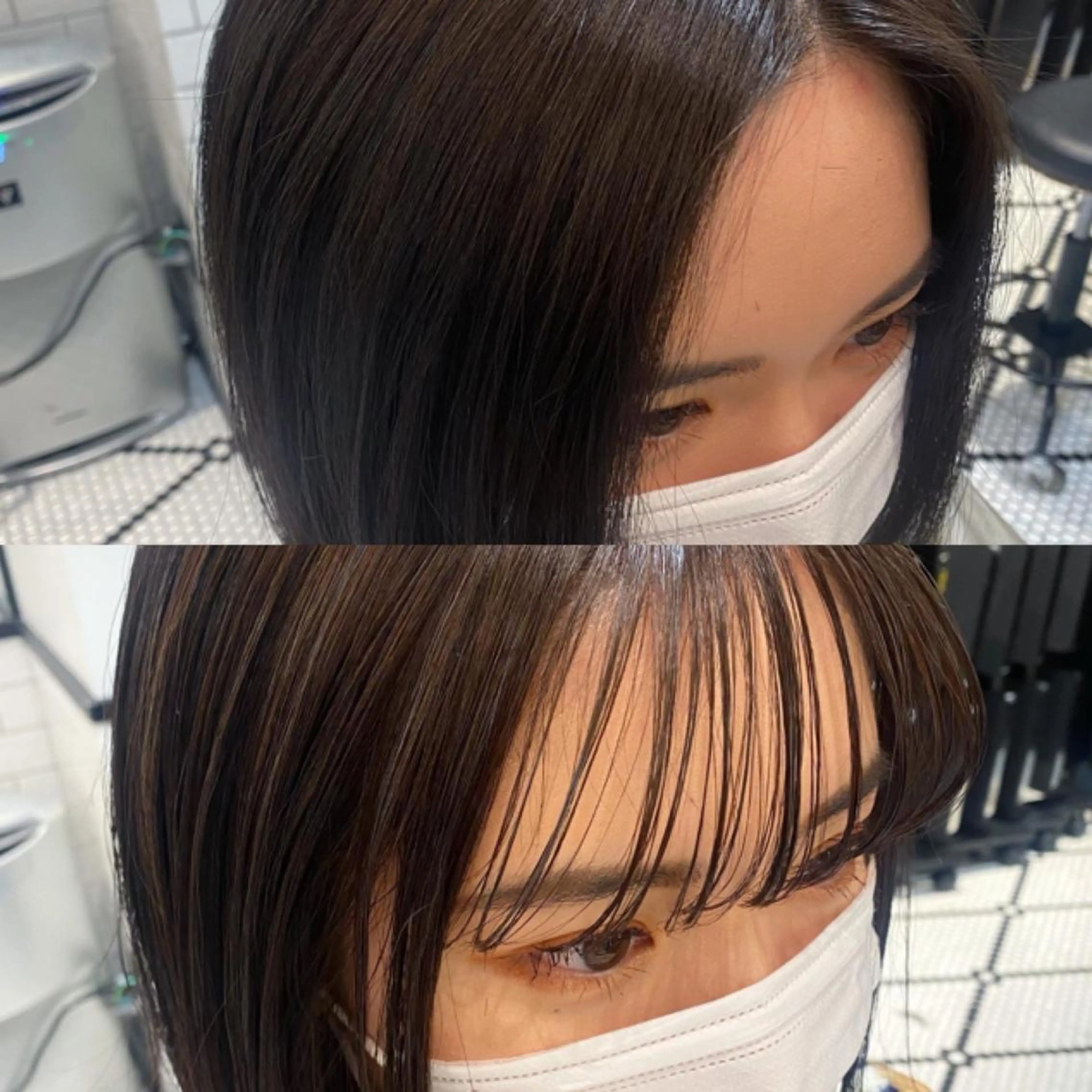 ショート カラー シースルーバング 髪質改善/縮毛/ボブ CHIHIROのヘアスタイル