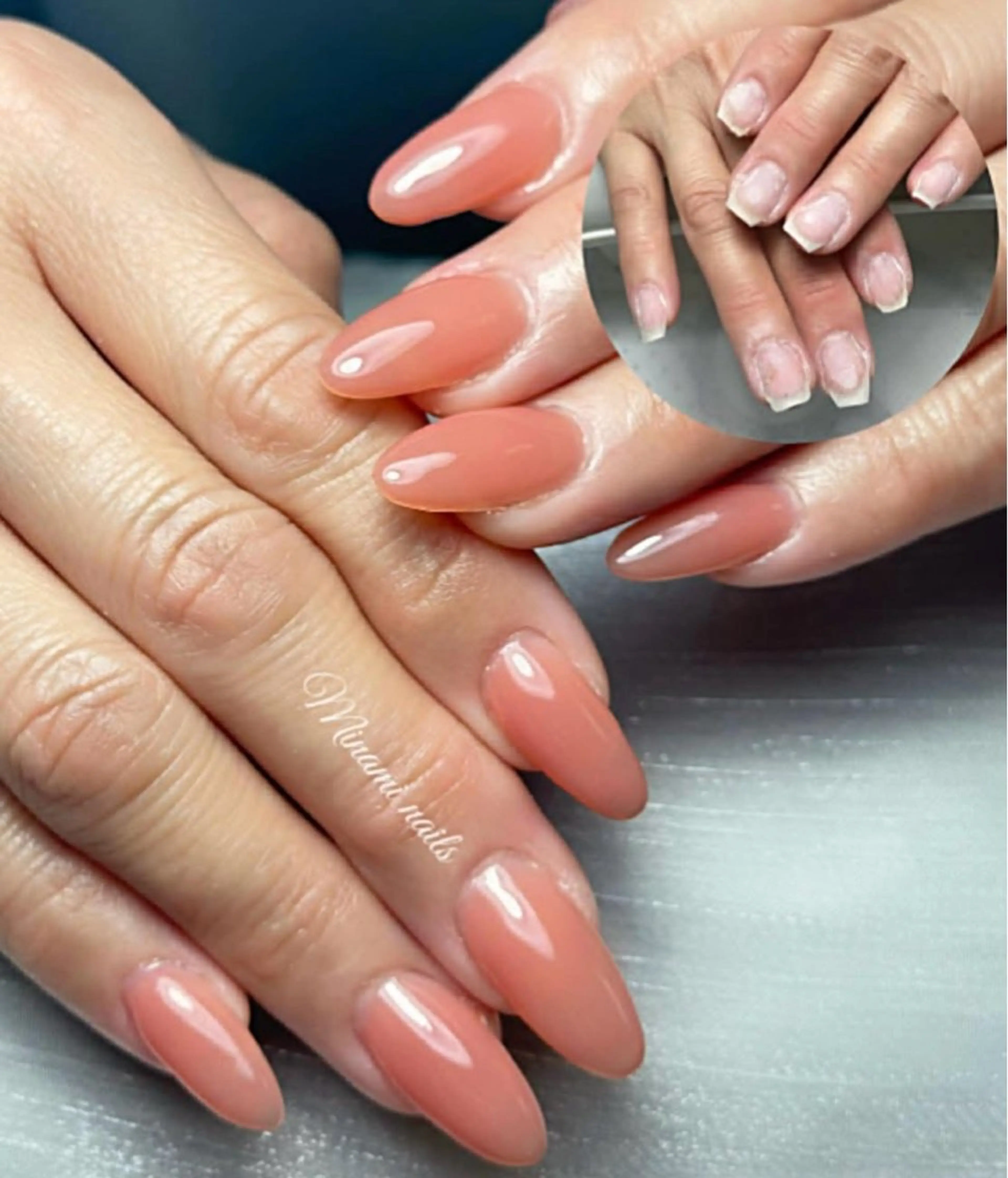 ネイル アートネイル オーロラネイル ガーリー キラキラネイル 韓国ネイル ハンドネイル Minami Nailsのネイルデザイン