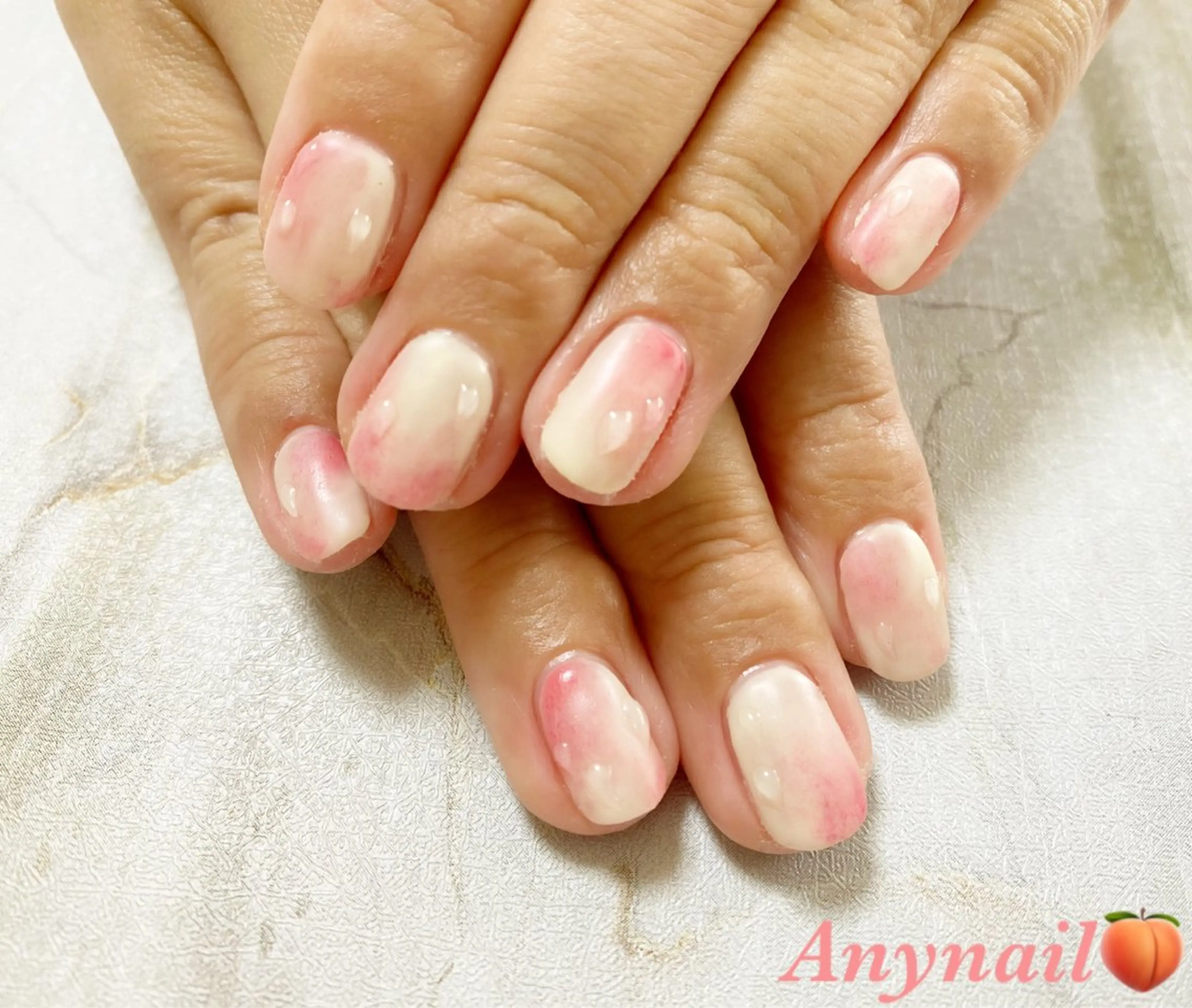 ネイル ブルー 夏ネイル ハンドネイル 岩澤 恵子のネイルデザイン