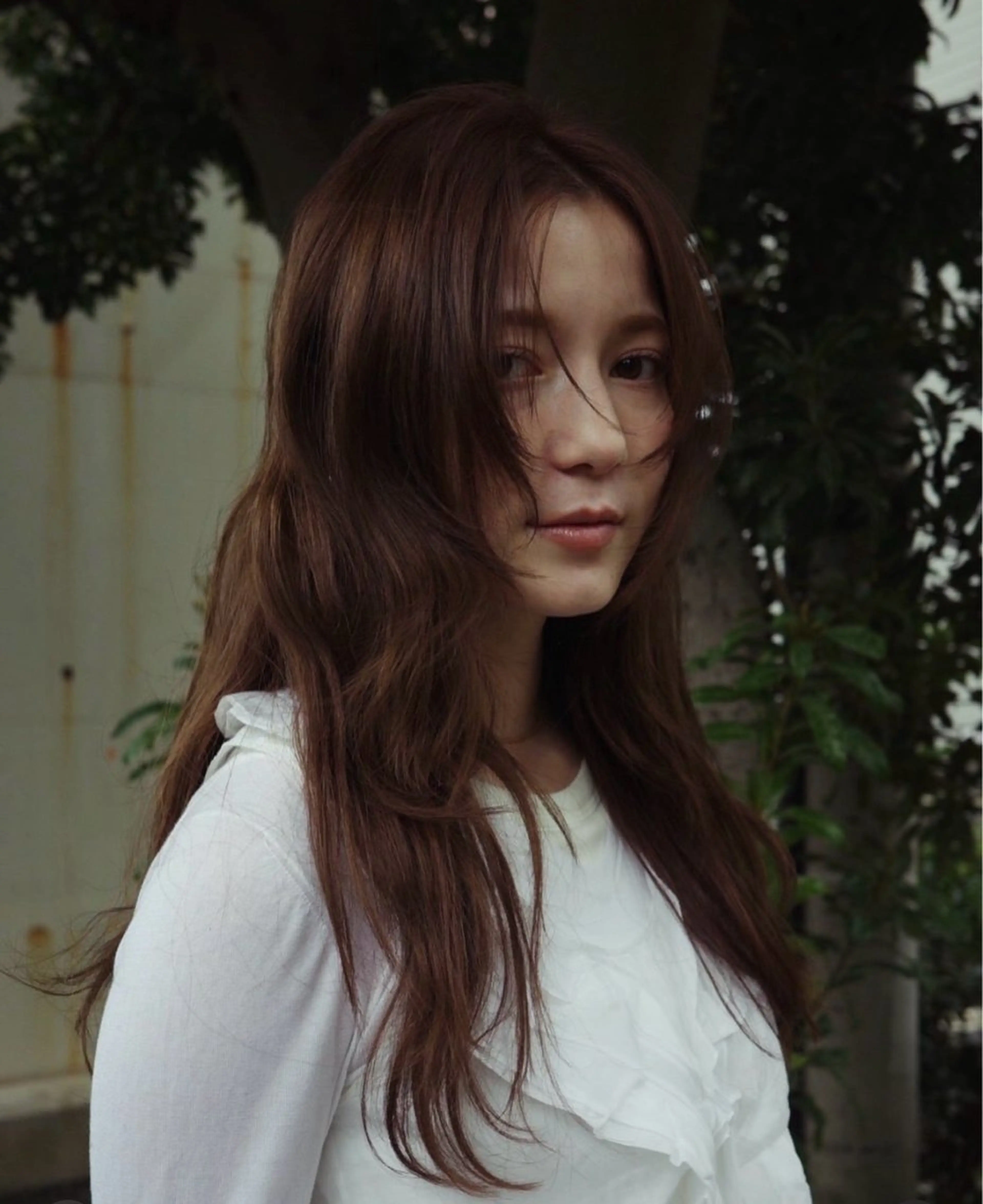 ロング 柴田 愛菜のヘアスタイル