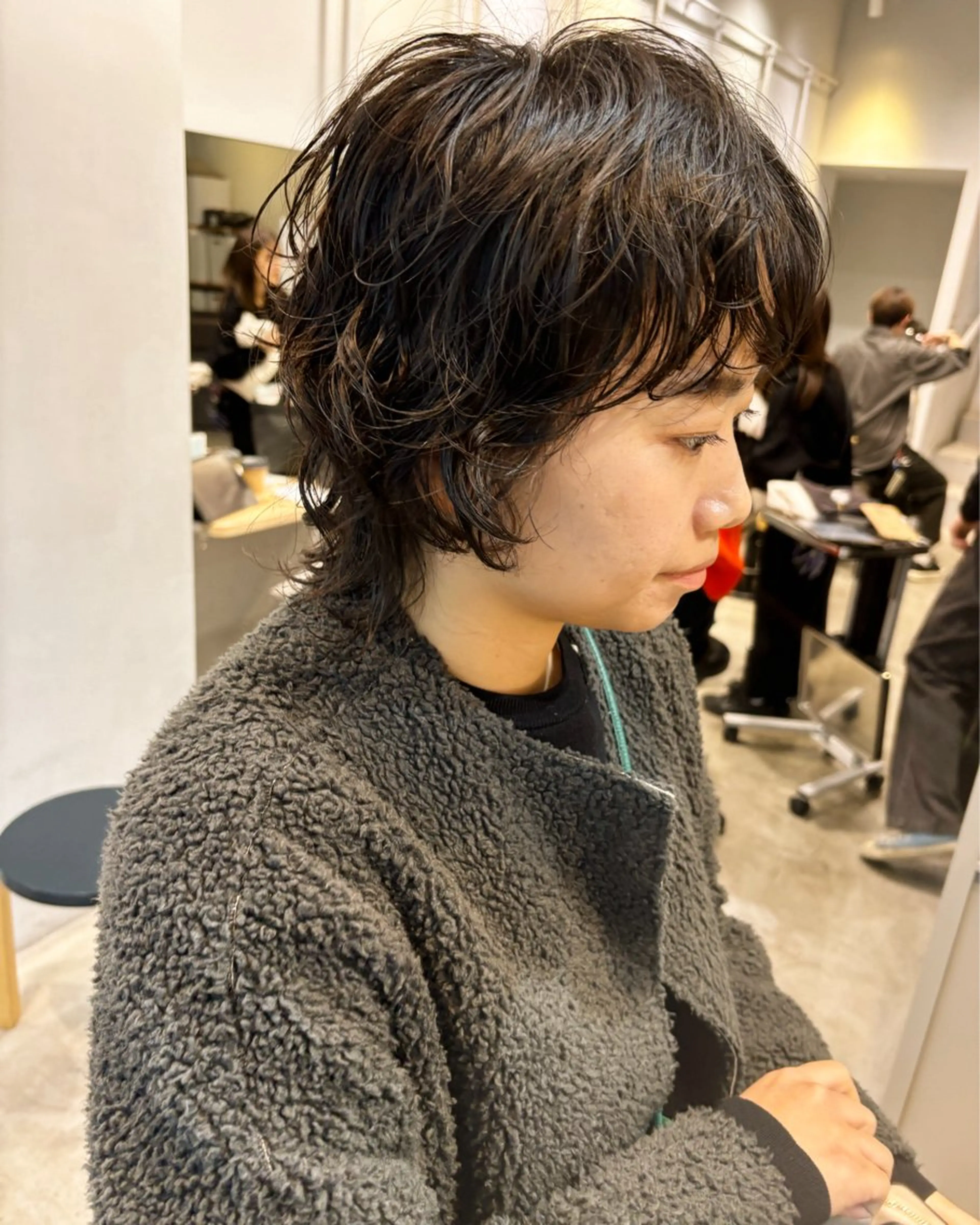 ミディアム パーマ -みつま はるな-のヘアスタイル