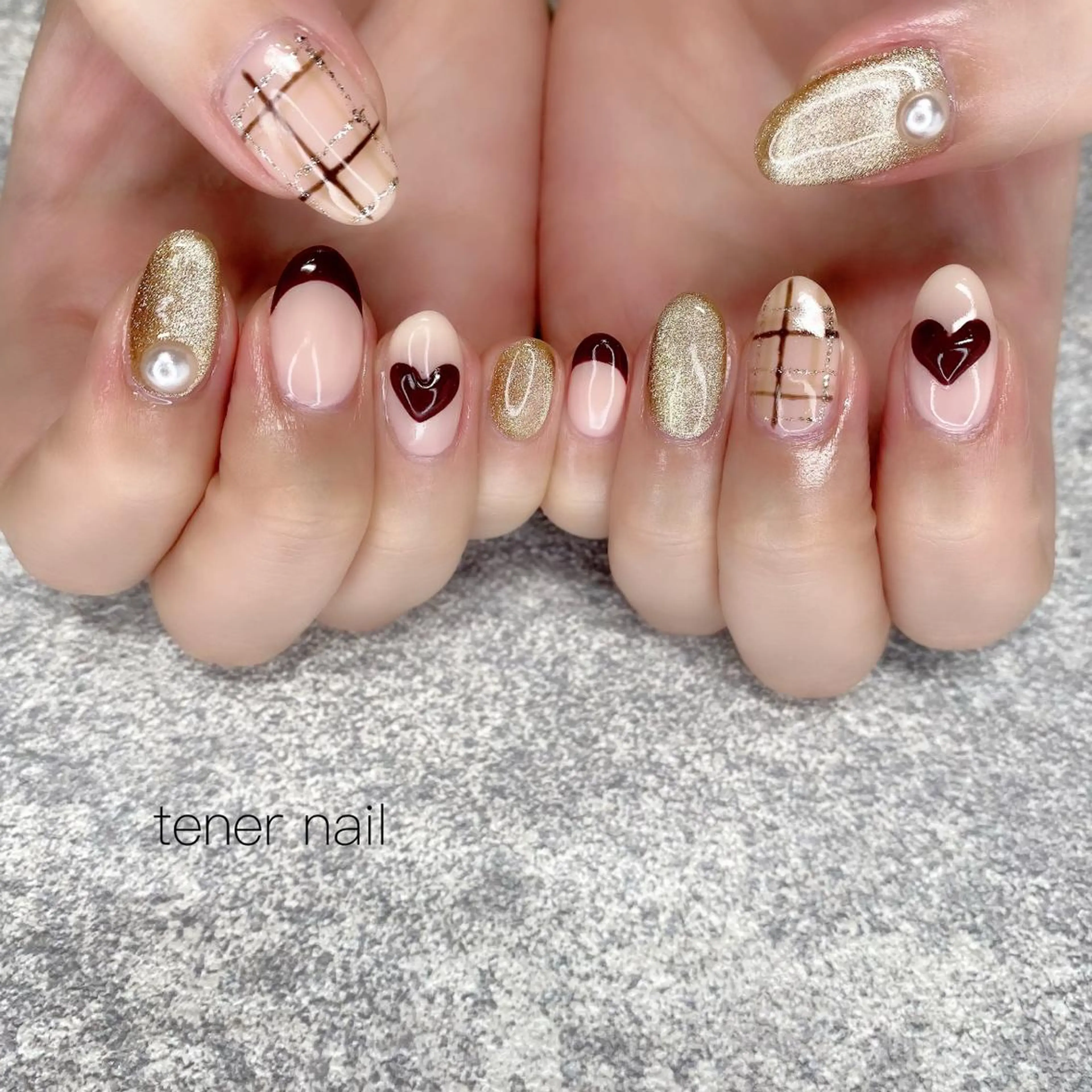ネイル ハート テネルネイル tener nailのネイルデザイン