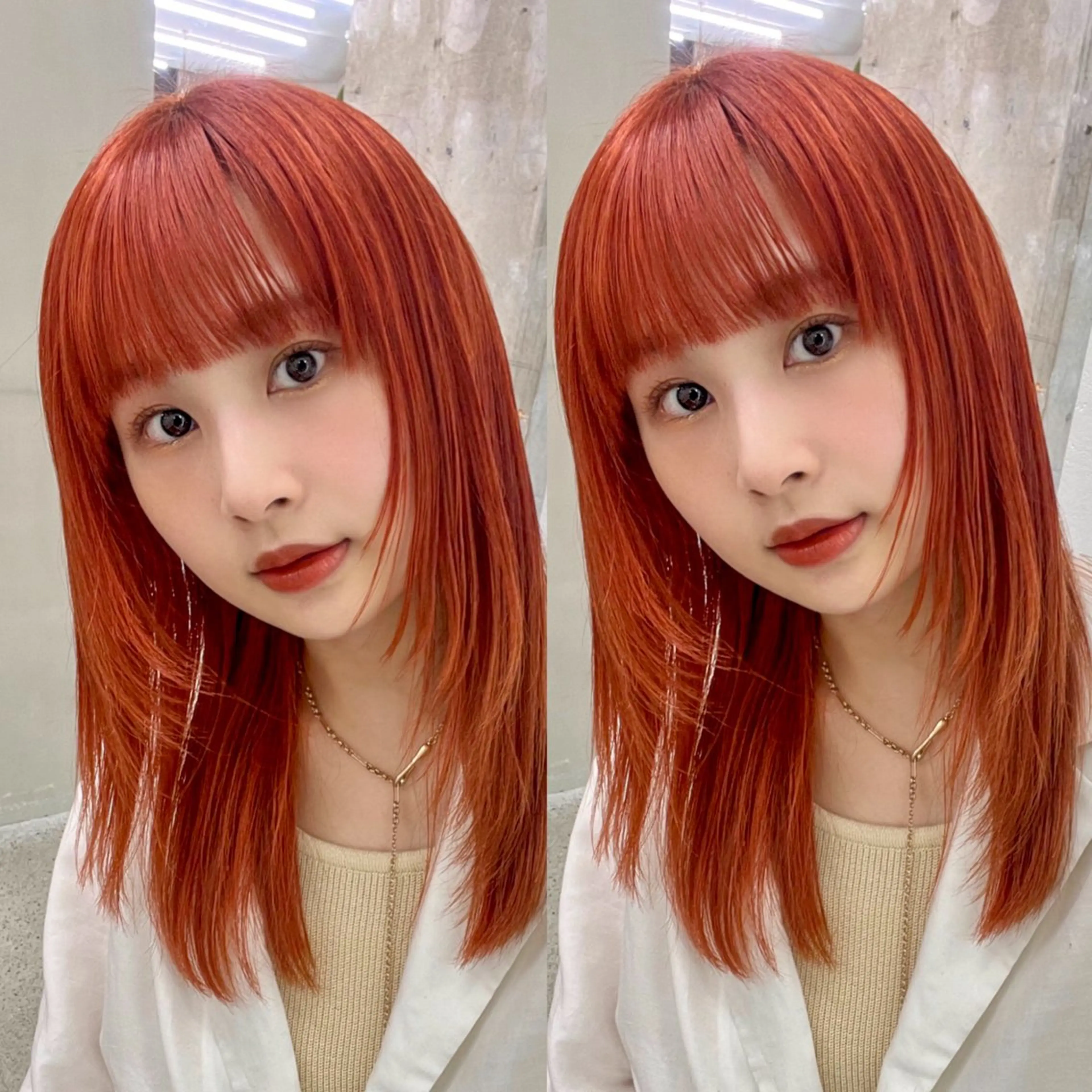 セミロング 小顔カット/顔周り /メンズsaraのヘアスタイル