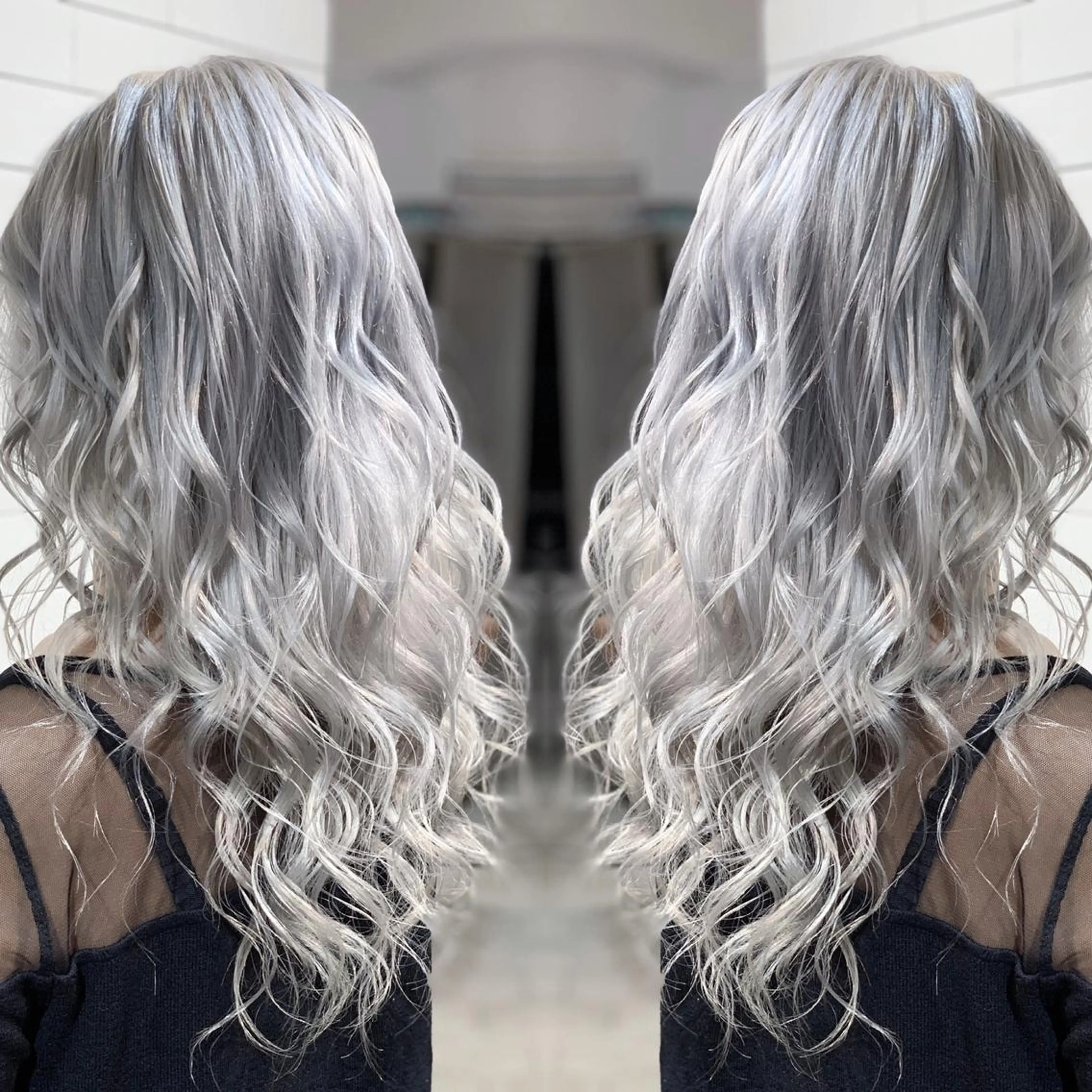 ロング カラー ヘアアレンジ カット ヘアセット 髪質改善×ハイトーン 中田啄也のヘアスタイル