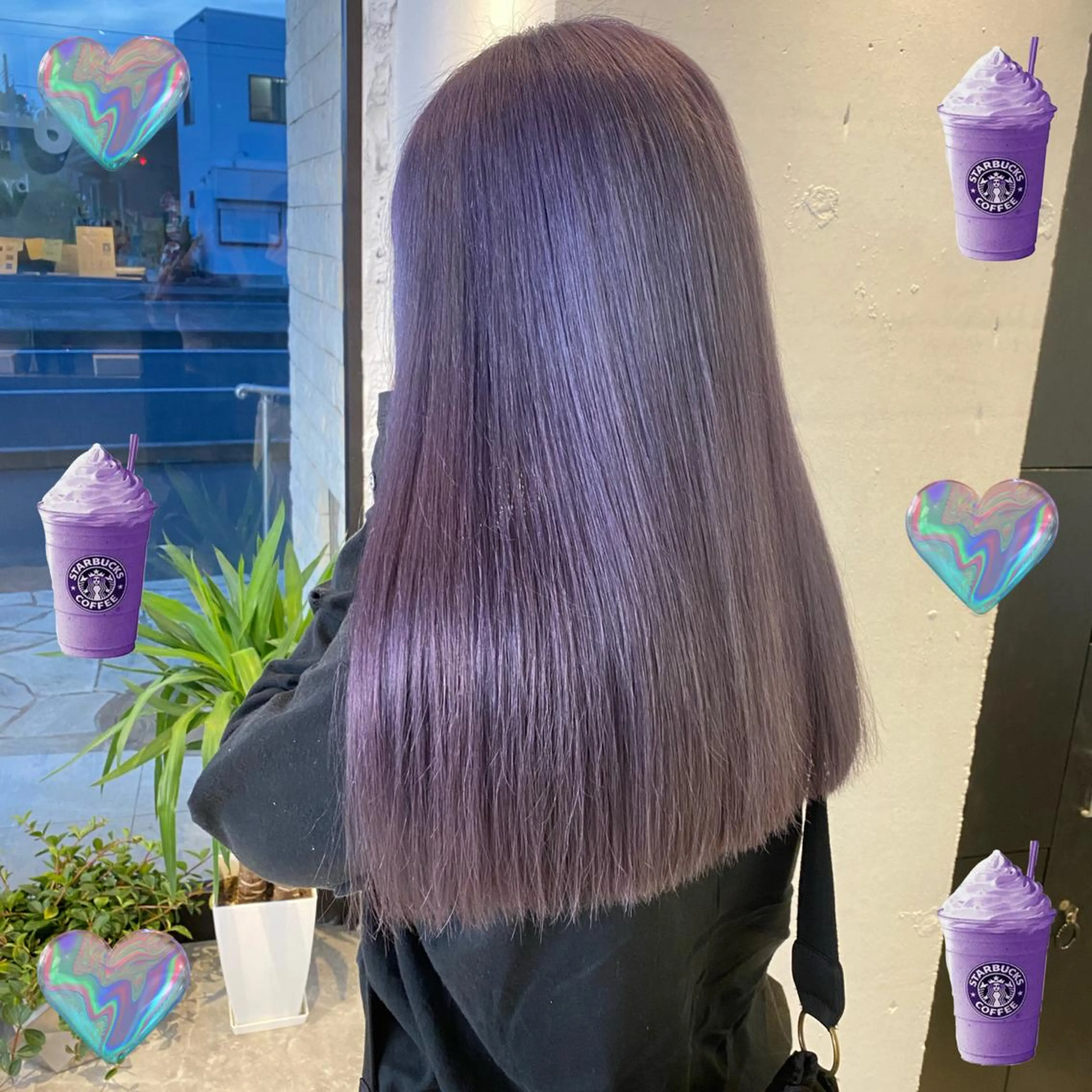 ロング カラー ヘアカラー 韓国ヘア特化 💟 ララア 💟のヘアスタイル