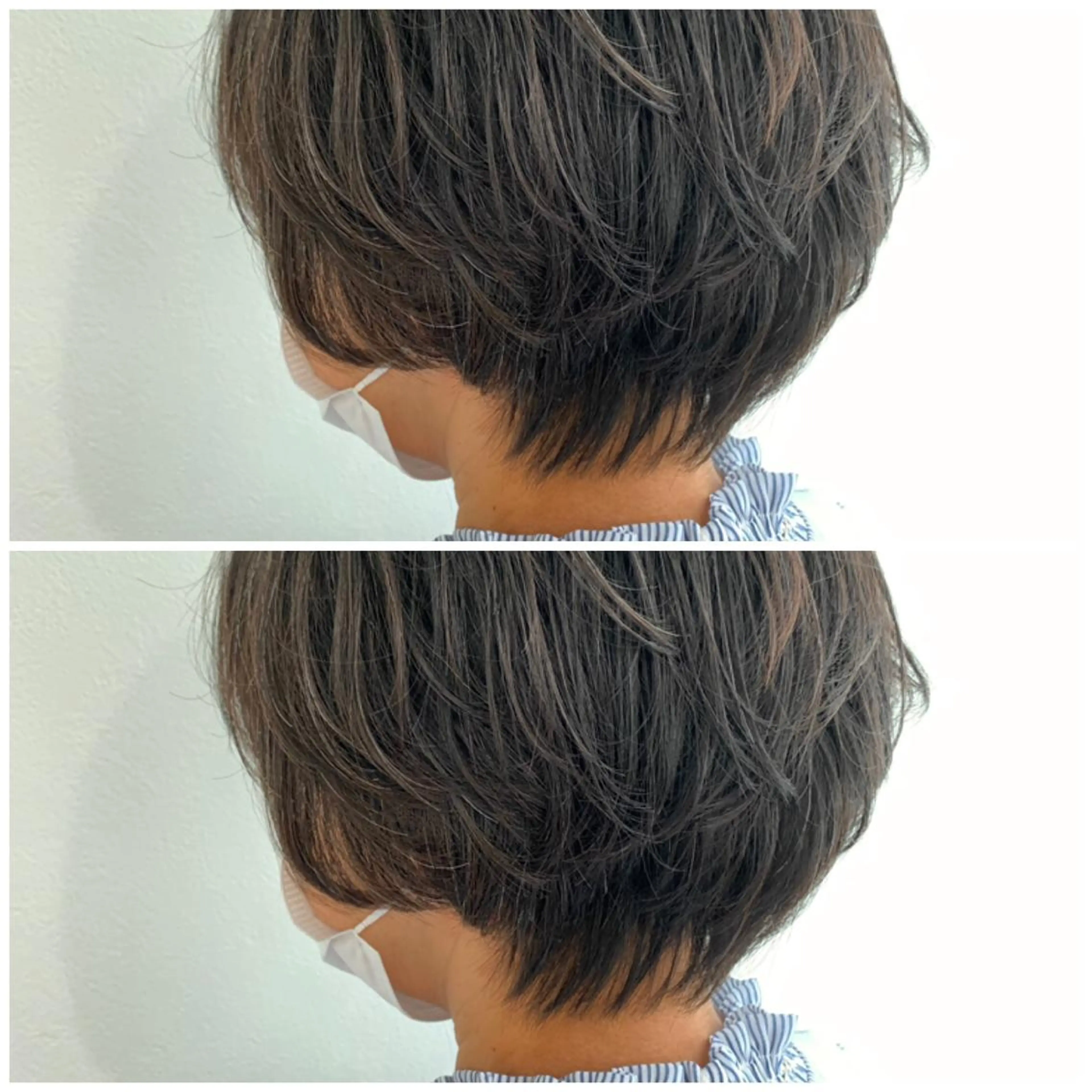 ショート パーマ カット 縮毛矯正 トリートメント 髪質改善🩵艶髪 ストレート🩵山口のヘアスタイル