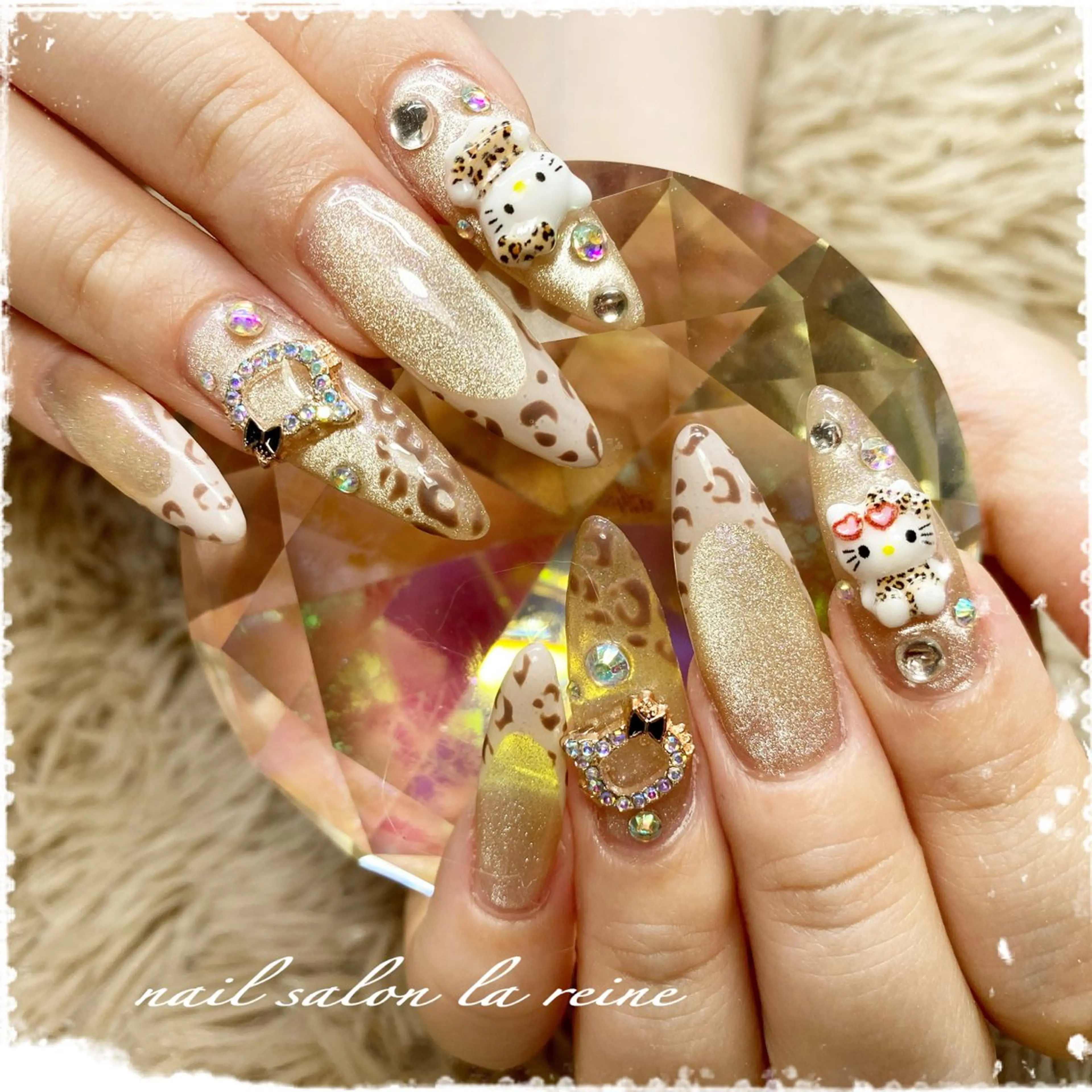ネイル アートネイル ロングネイル マグネットネイル スカルプネイル nail salon la reineのネイルデザイン