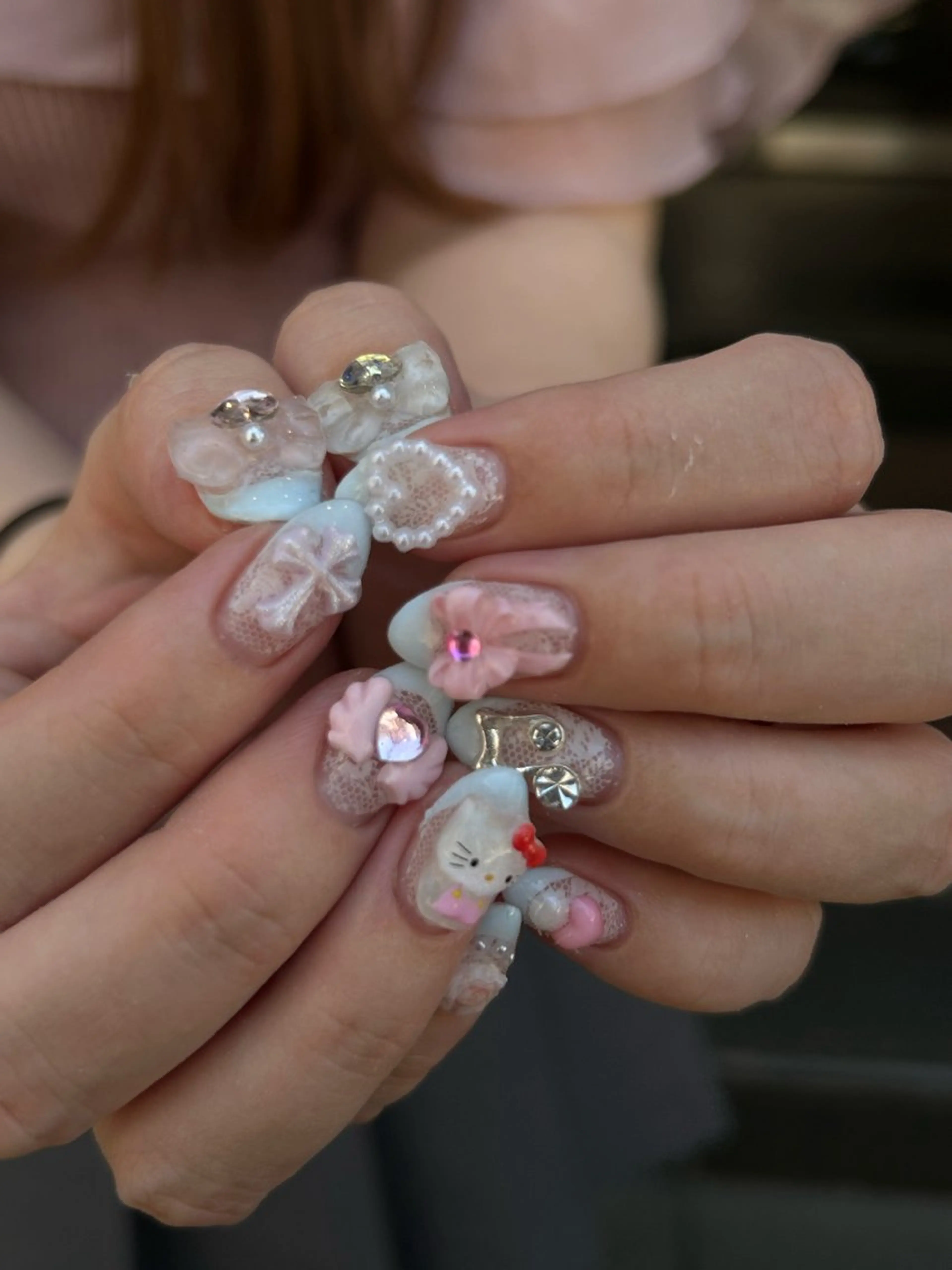 ネイル フレンチネイル レース sakae yurinaのネイルデザイン