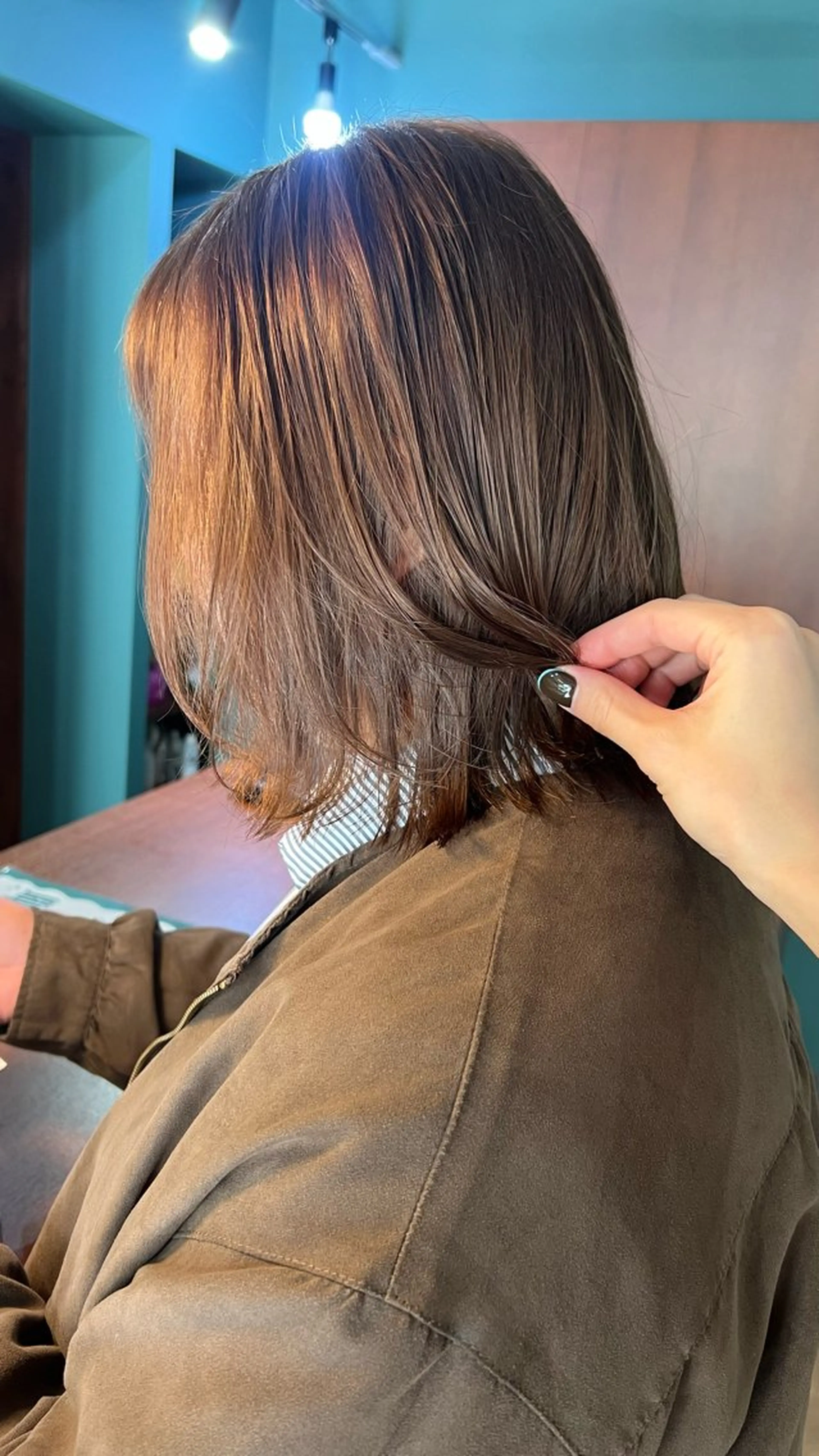 ミディアム カット ヘアカラー トリートメント 美髪矯正/髪質改善 🌼 原田 愛弓のヘアスタイル