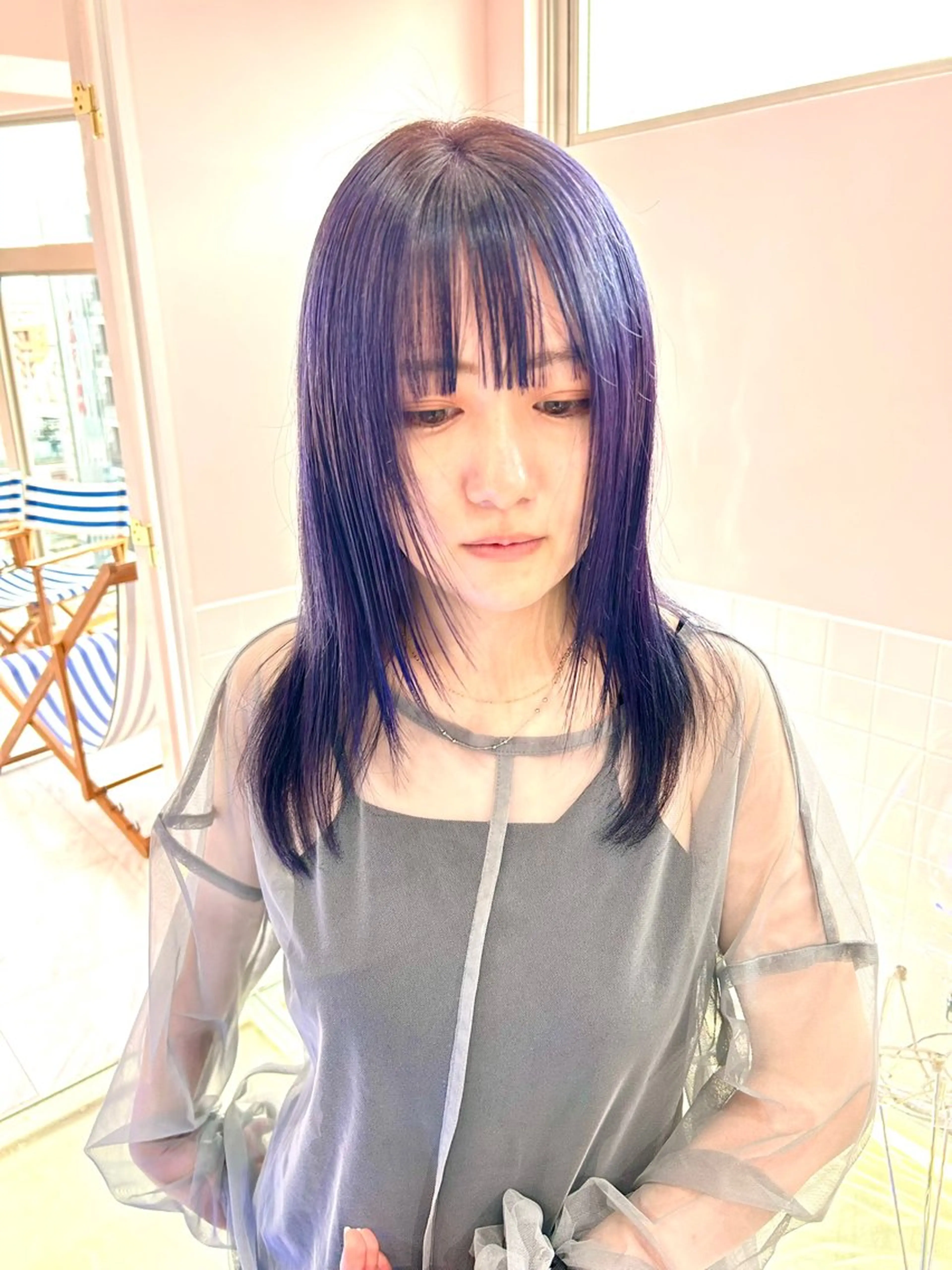 ロング カラー ヘアカラー トリートメント レイン🌏🌱 似合わせ/ハイトーンのヘアスタイル