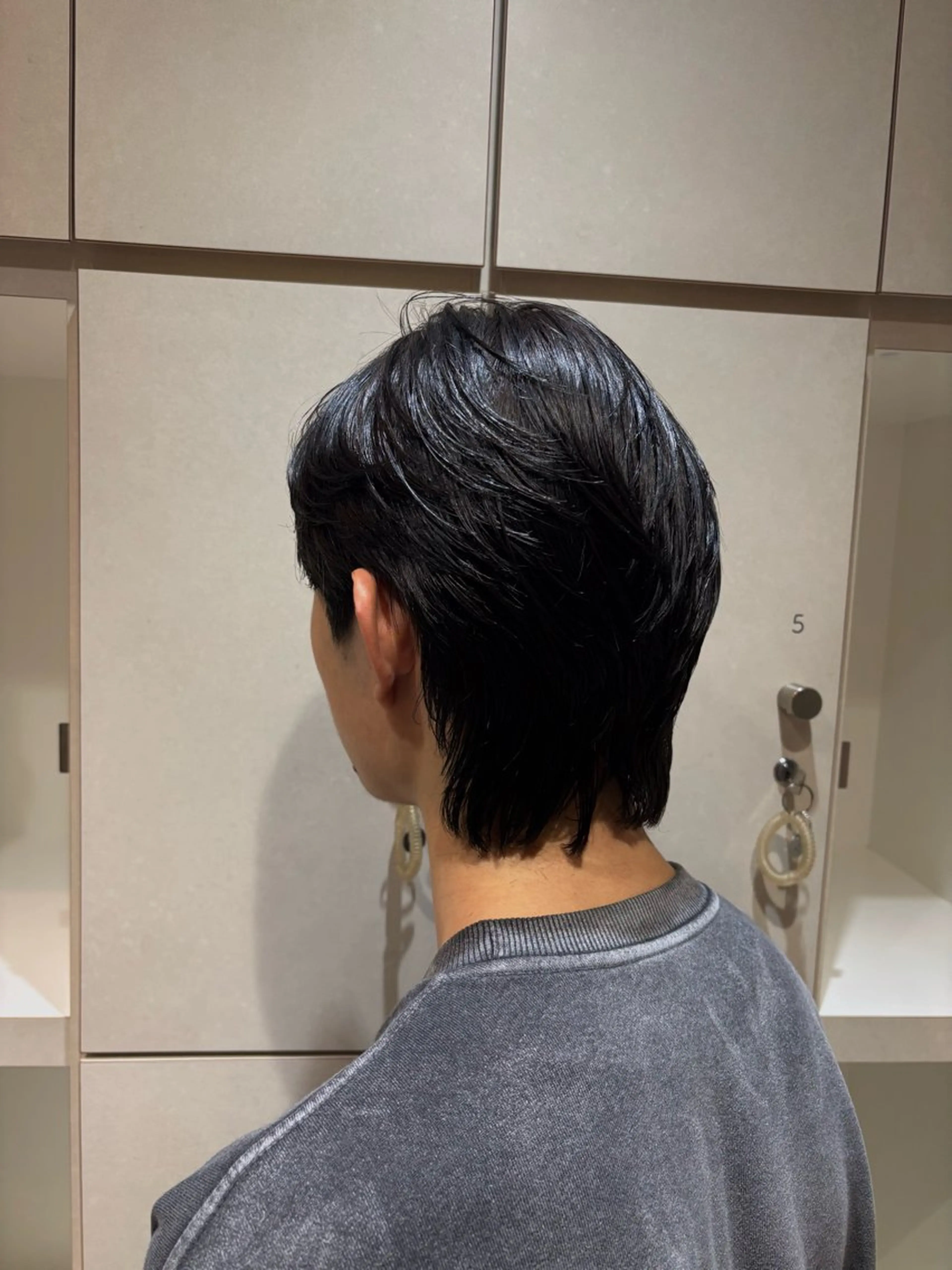 ショート カラー 黒髪 ブリーチ イルミナカラー ネイビーカラー 卒業式のヘアスタイル ボブ/ショート/金田 夏葵のヘアスタイル