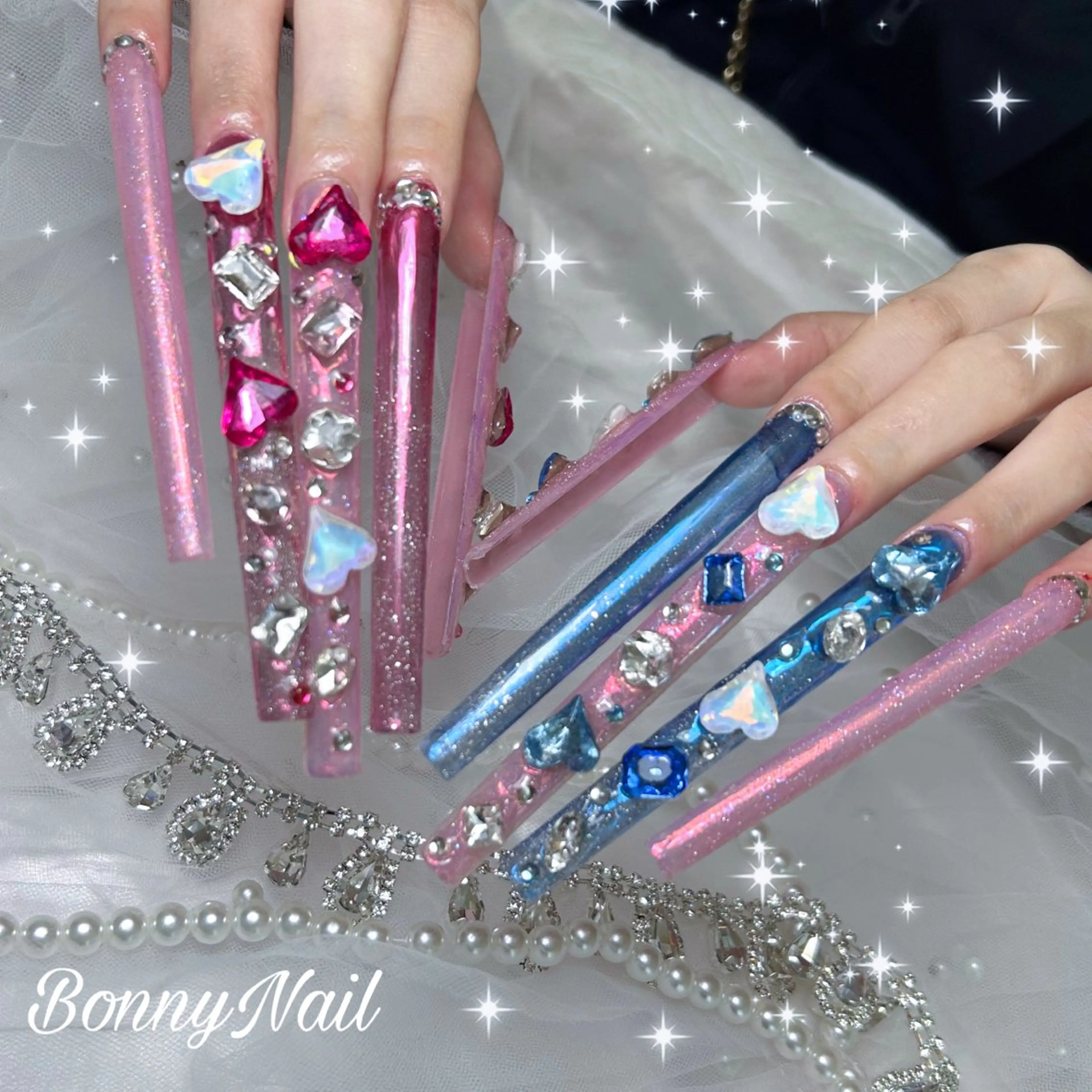 ネイル 長さ出し ロングネイル ネイルチップ ハンドネイル Bonny Nailのネイルデザイン