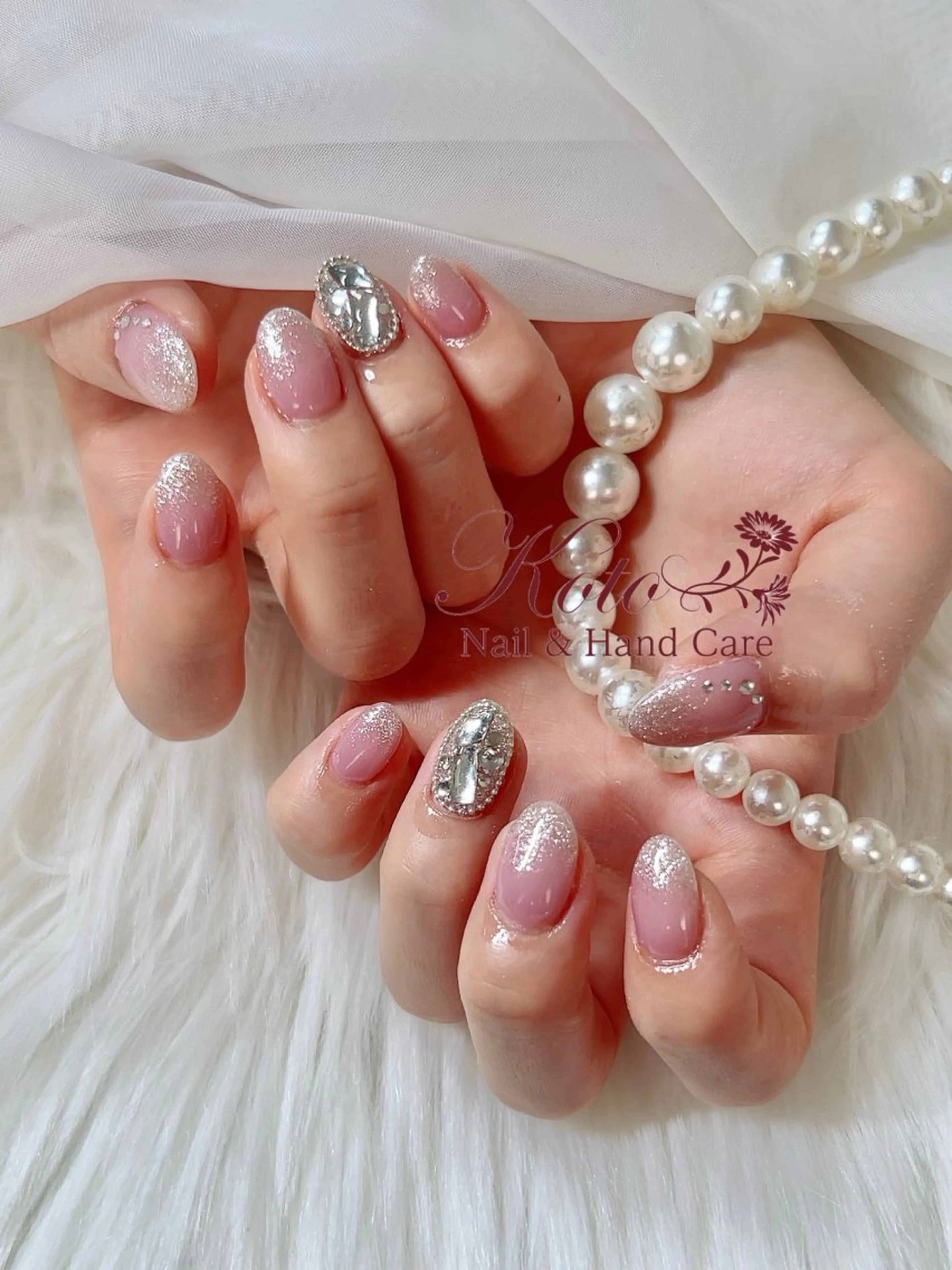 ネイル 長さ出し ジェルネイル 持ち込み ニュアンスネイル 赤色 ハンドネイル Nail Salon KOTOのネイルデザイン