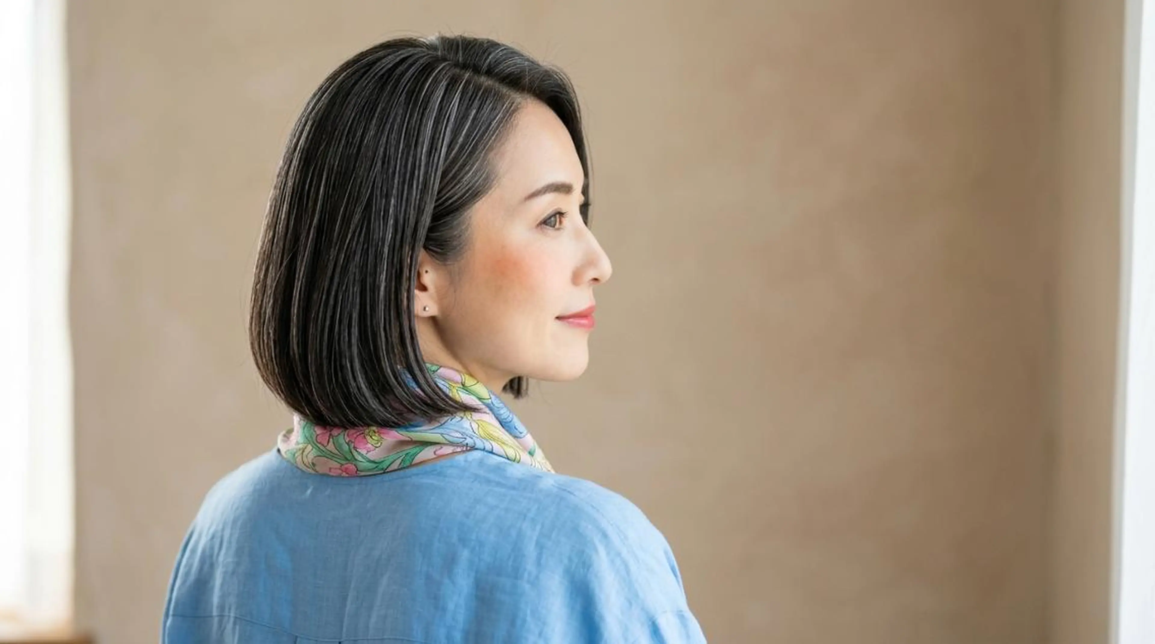 カット＋白髪ぼかしカラーの写真