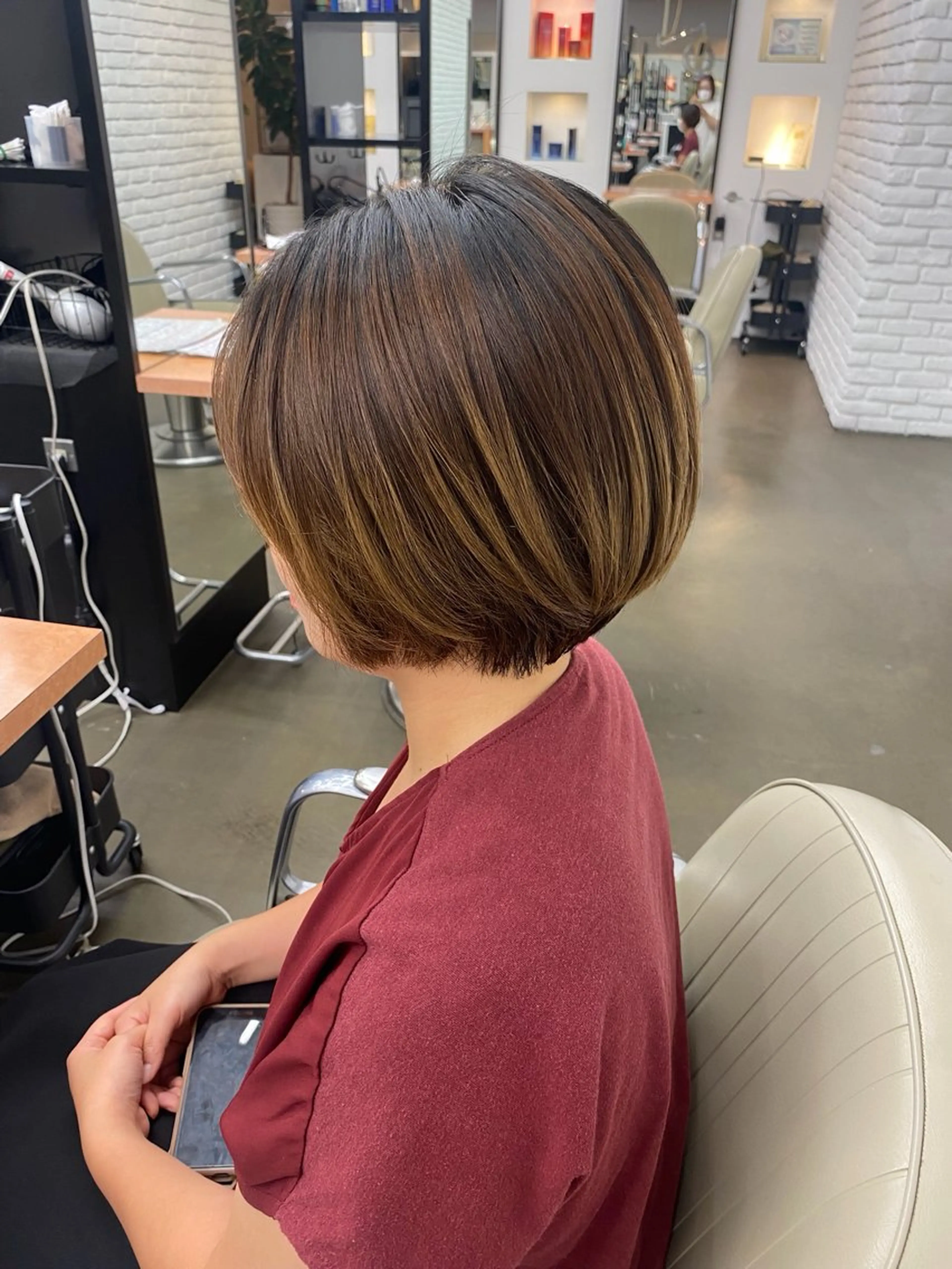 ショート ショートボブ ボブ ショートヘア DIFINOaoyama所属・🎧ayaka/ボブ /透明感カラー🩵のヘアスタイル