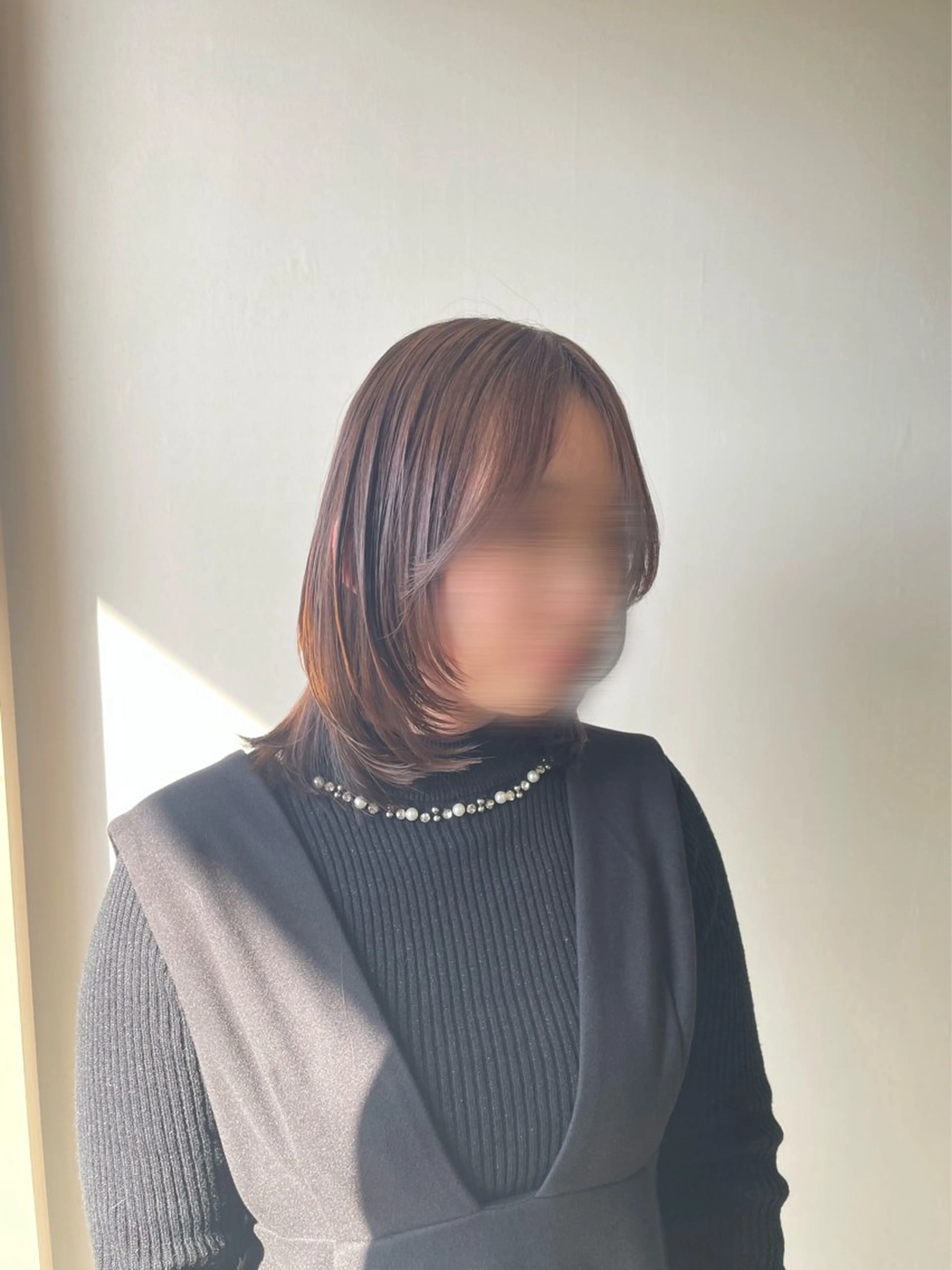 ミディアム レイヤーカット カット 縮毛矯正 Fill mikuのヘアスタイル