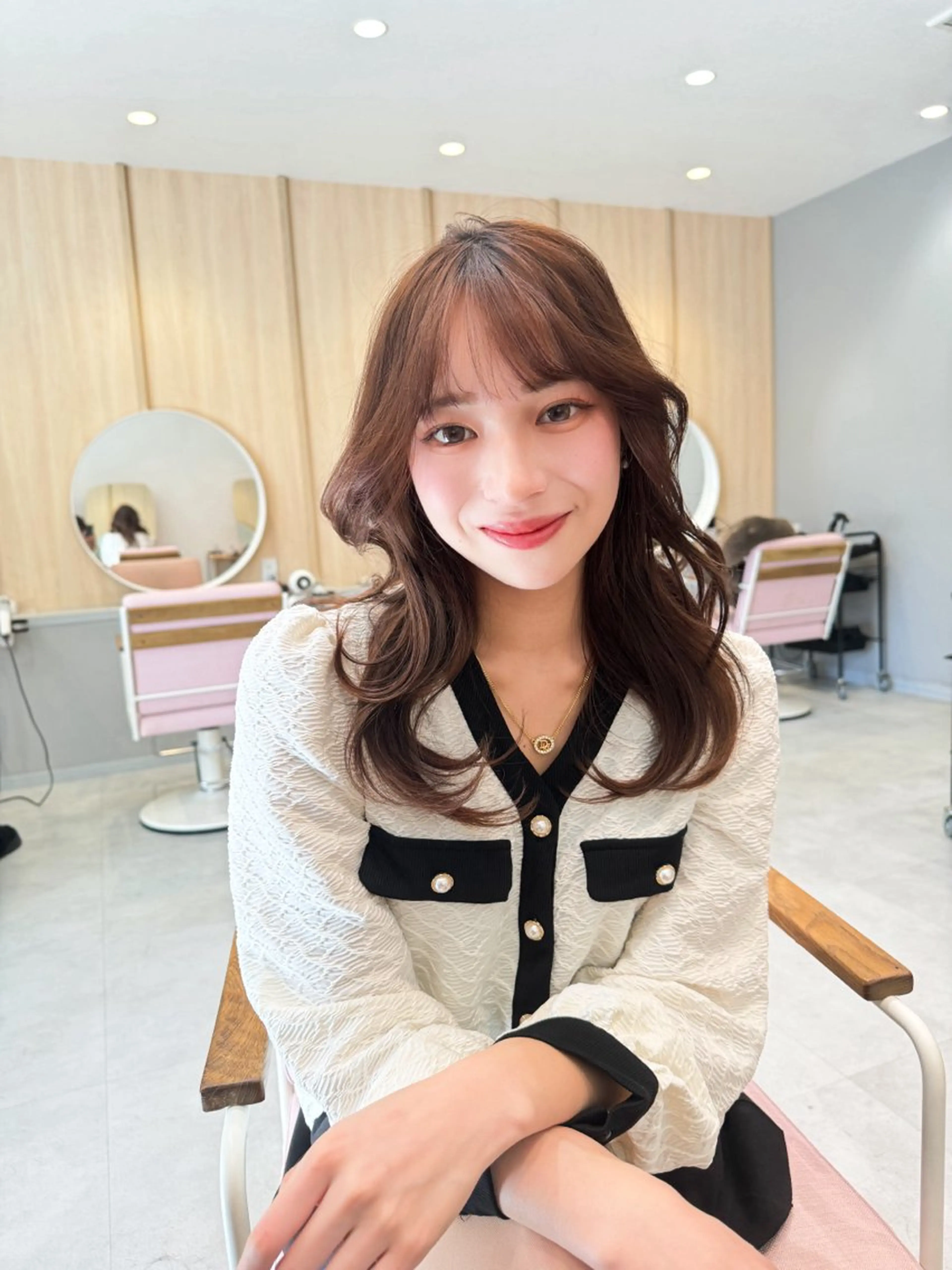 セミロング カラー カット ヘアカラー パーマ トリートメント ✂️似合わせの魔術師 石田一樹✂️のヘアスタイル