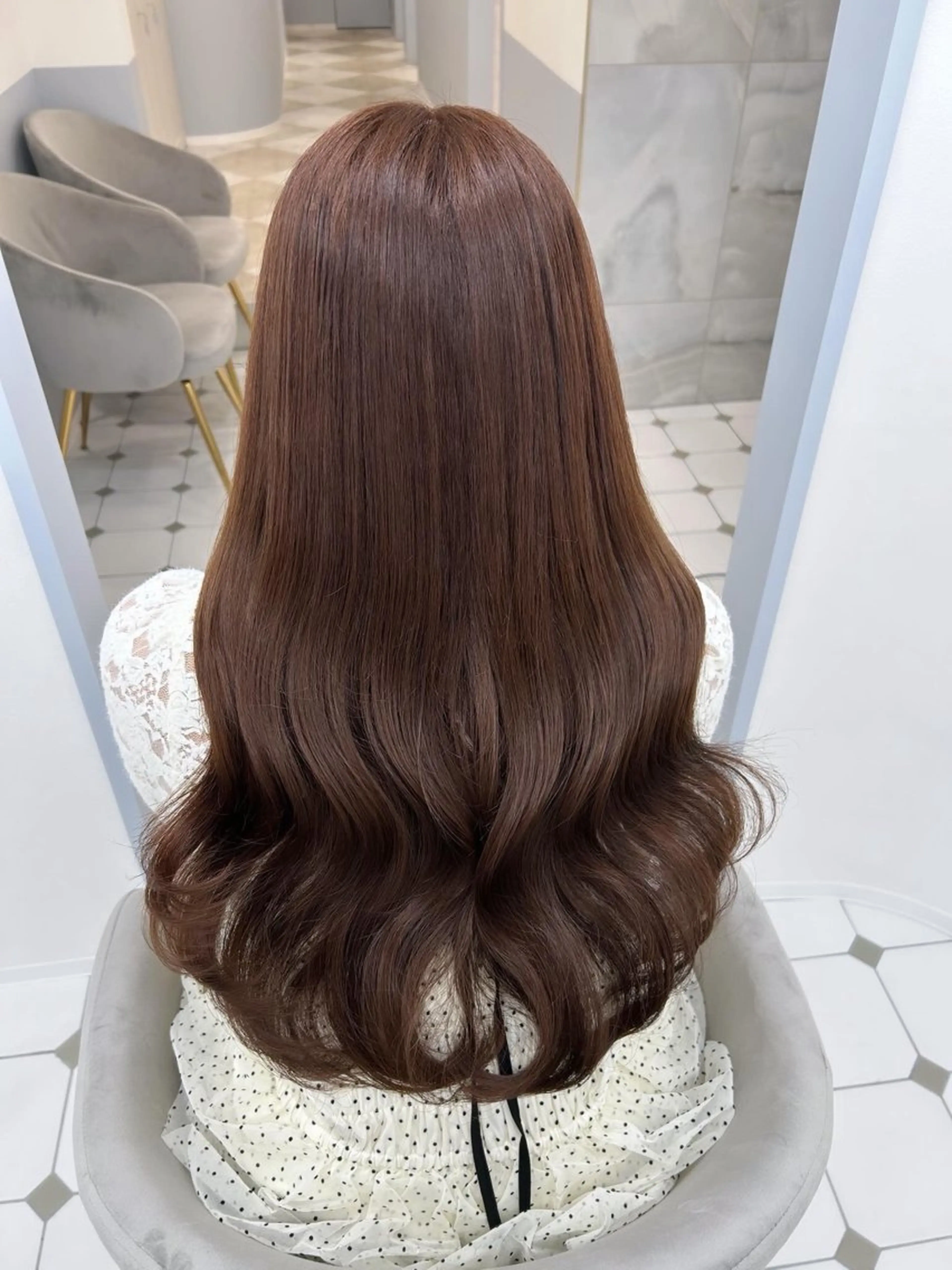 ロング カット ヘアカラー トリートメント 💎りあん/大須/栄 ブリーチなしWカラーのヘアスタイル