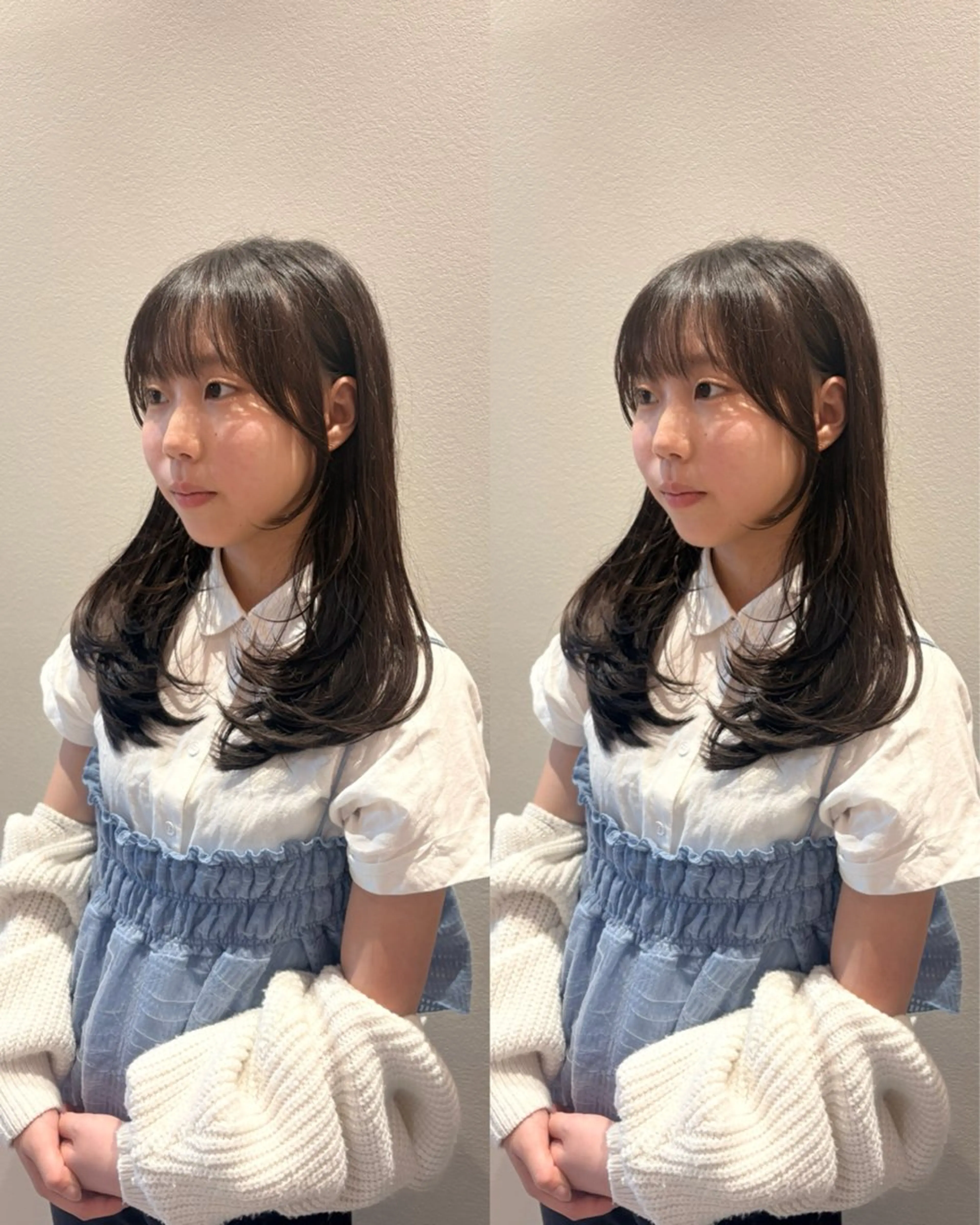 ロング カット アリヤマ メイカのヘアスタイル