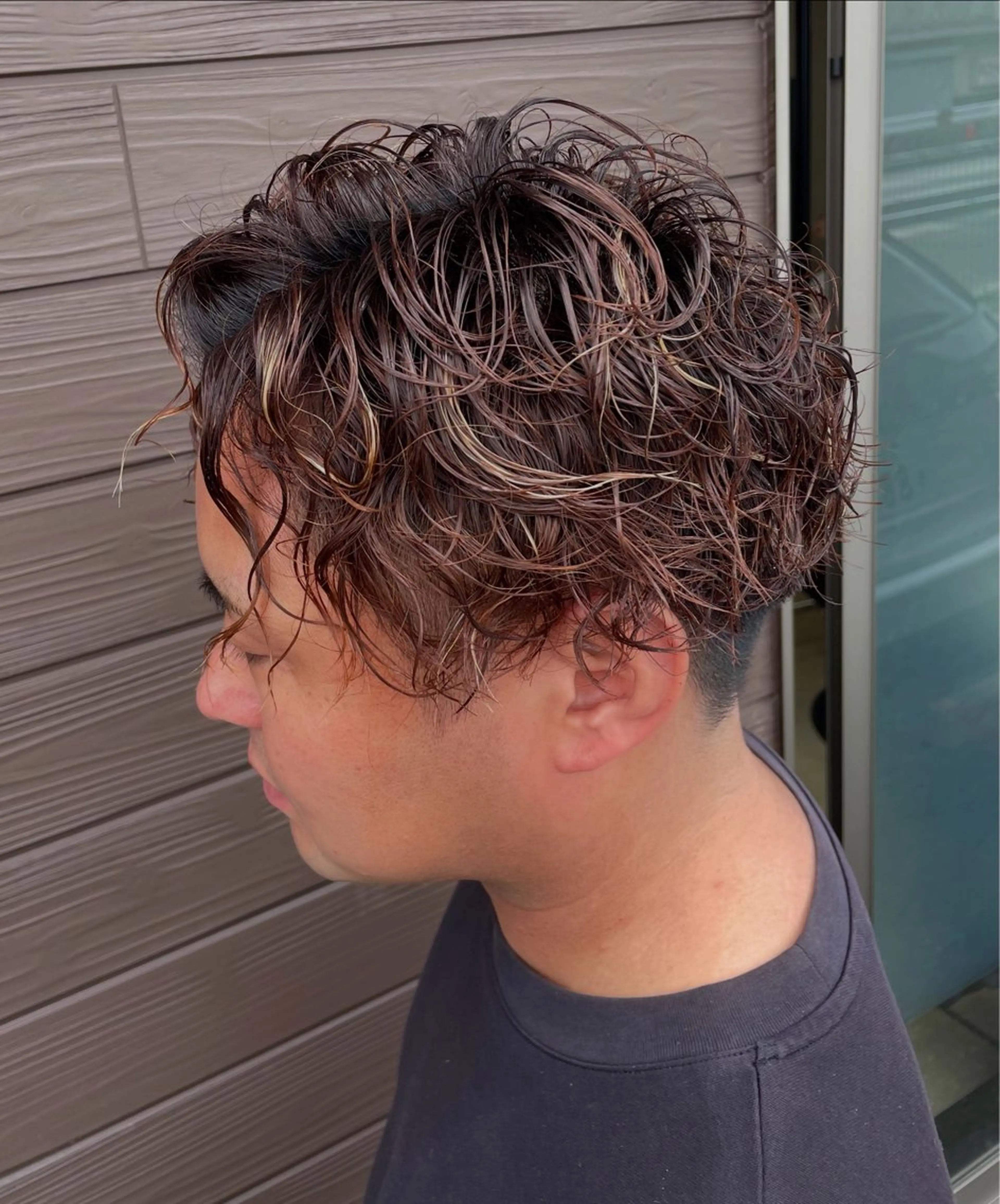 ショート パーマ メンズ メンズパーマ カット パーマ 大島 渓翔のヘアスタイル