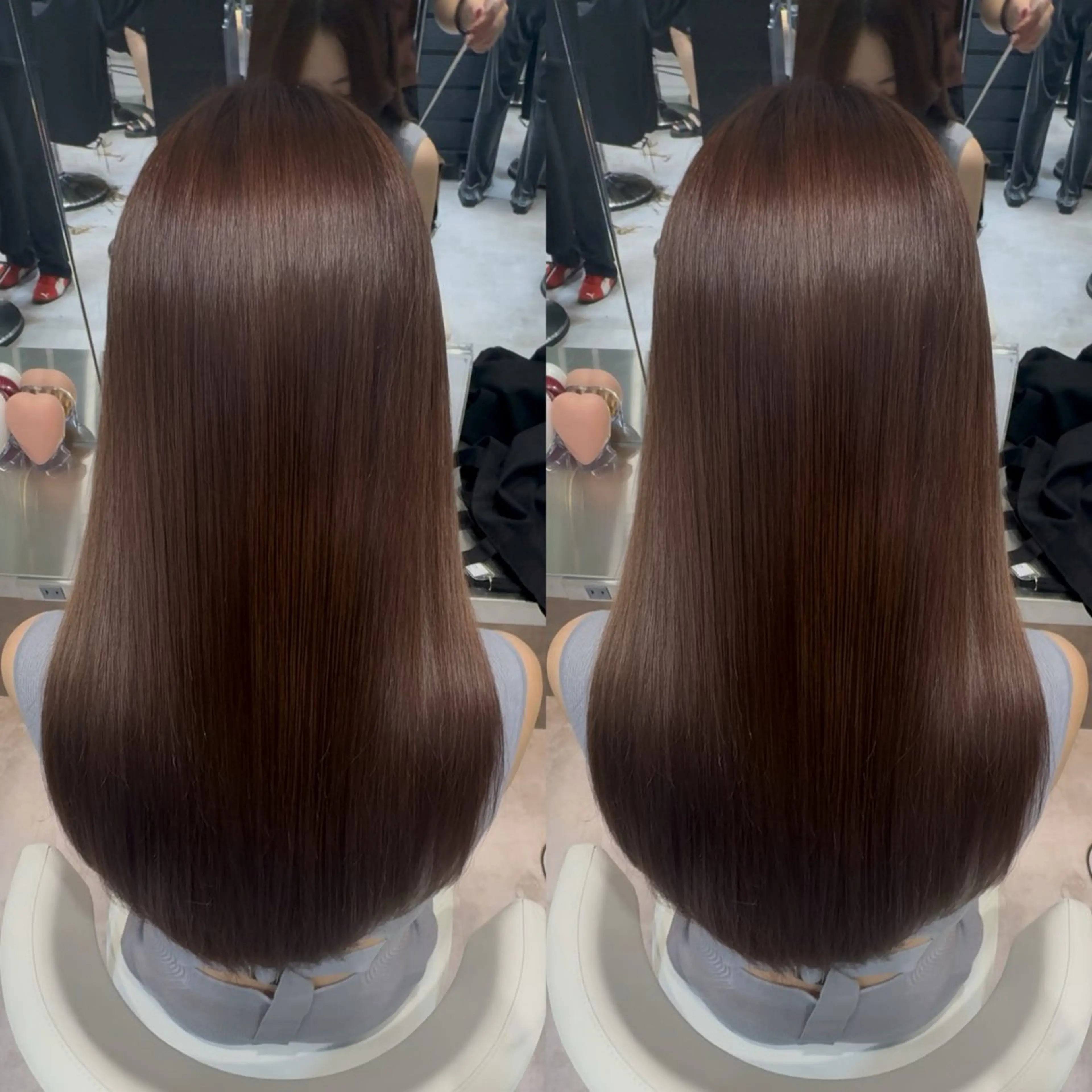 ロング 縮毛矯正 トリートメント 池袋/暖色カラー/ レイヤー/YUKAのヘアスタイル