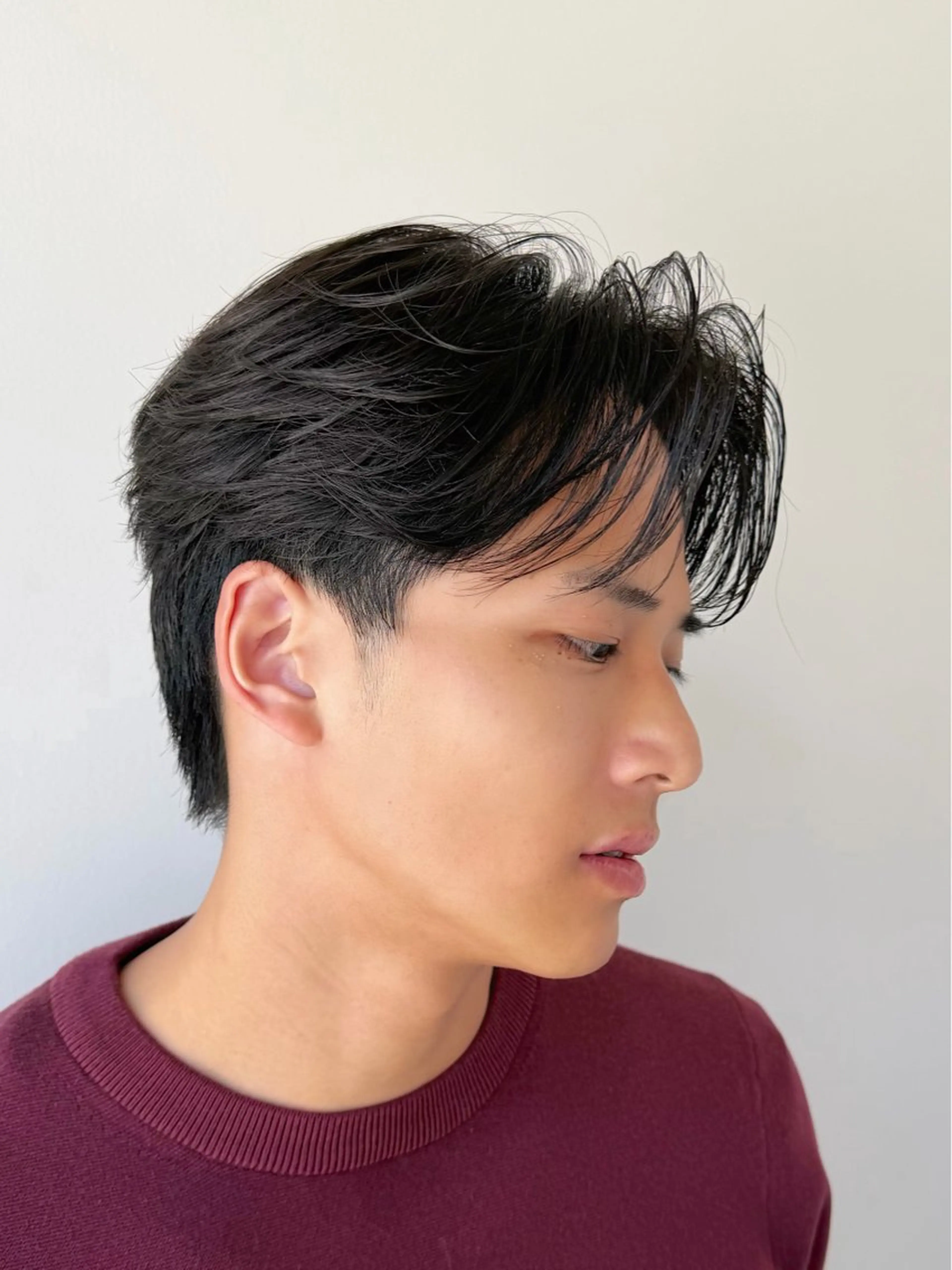 ミディアム パーマ メンズ ミディアムパーマ ビジネス センターパート メンズパーマ ニュアンスパーマ カット パーマ トリートメント ニュアンスパーマ/ フェザーパーマ/平木のヘアスタイル