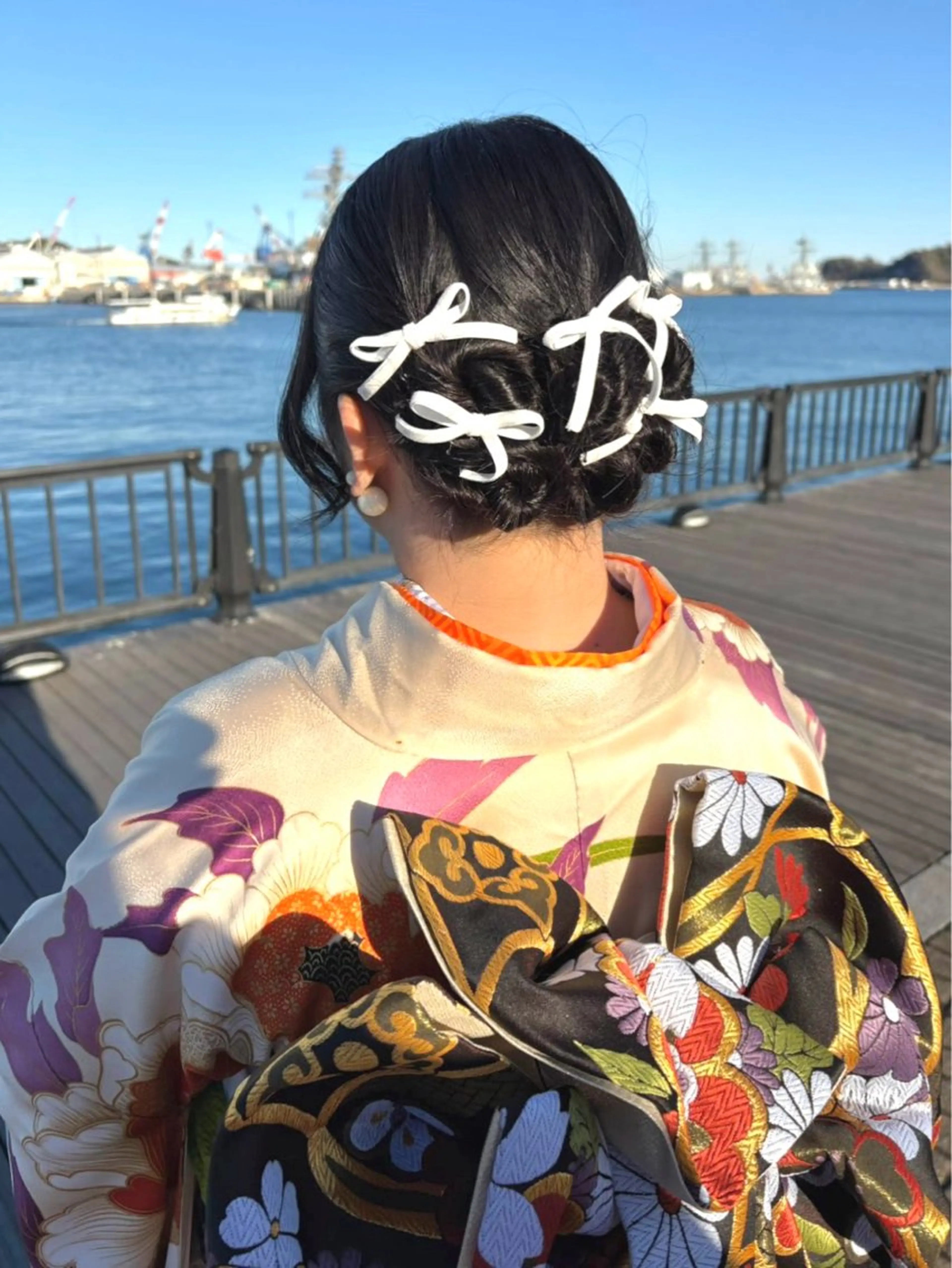 セミロング カラー ヘアアレンジ 成人式 ヘアセット 💖ダブルカラー/ ヘアセット/晴香💖のヘアスタイル