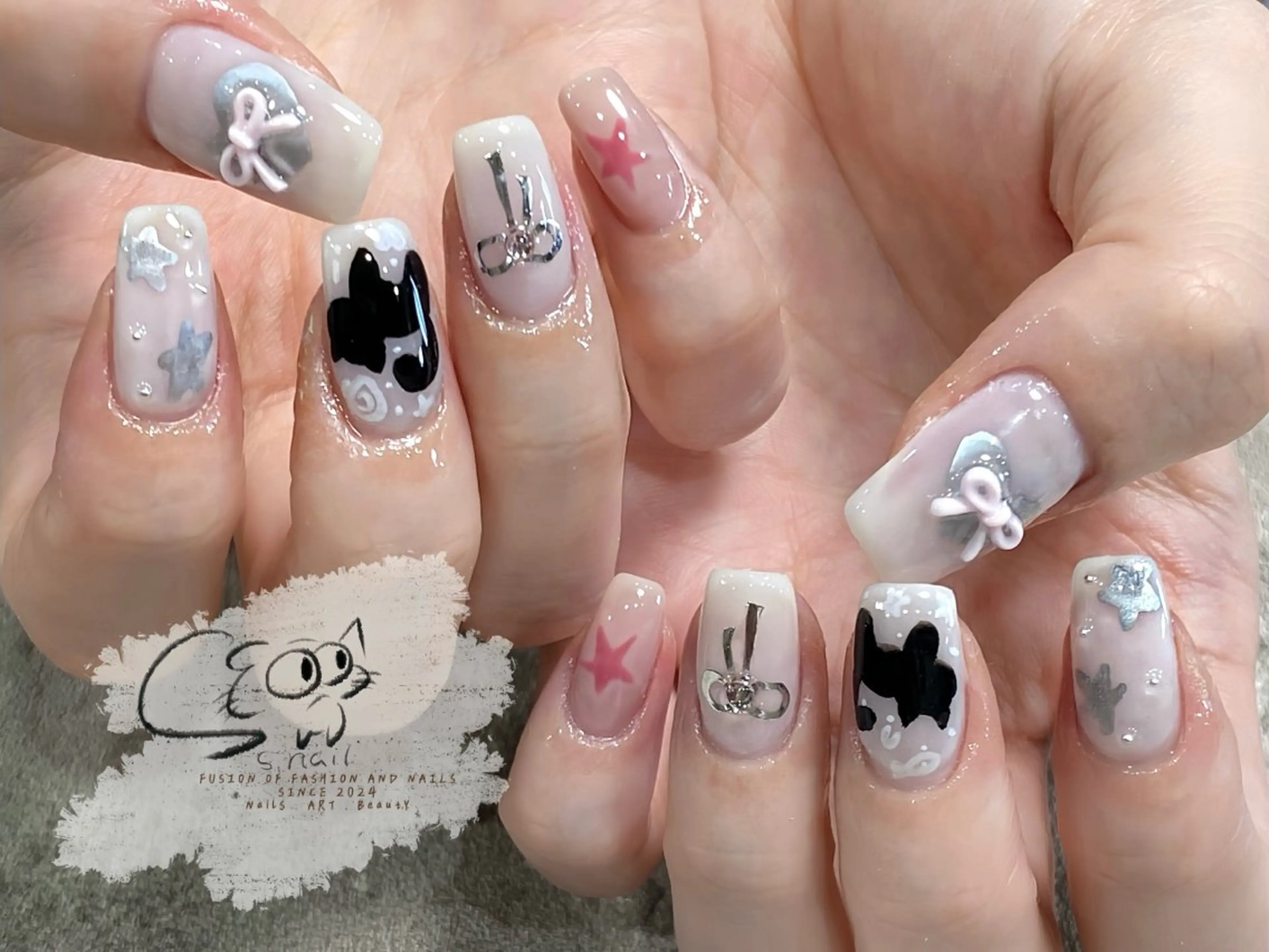 ネイル チークネイル フレンチネイル グラデーション マグネットネイル ワンカラーネイル S.nail _のネイルデザイン