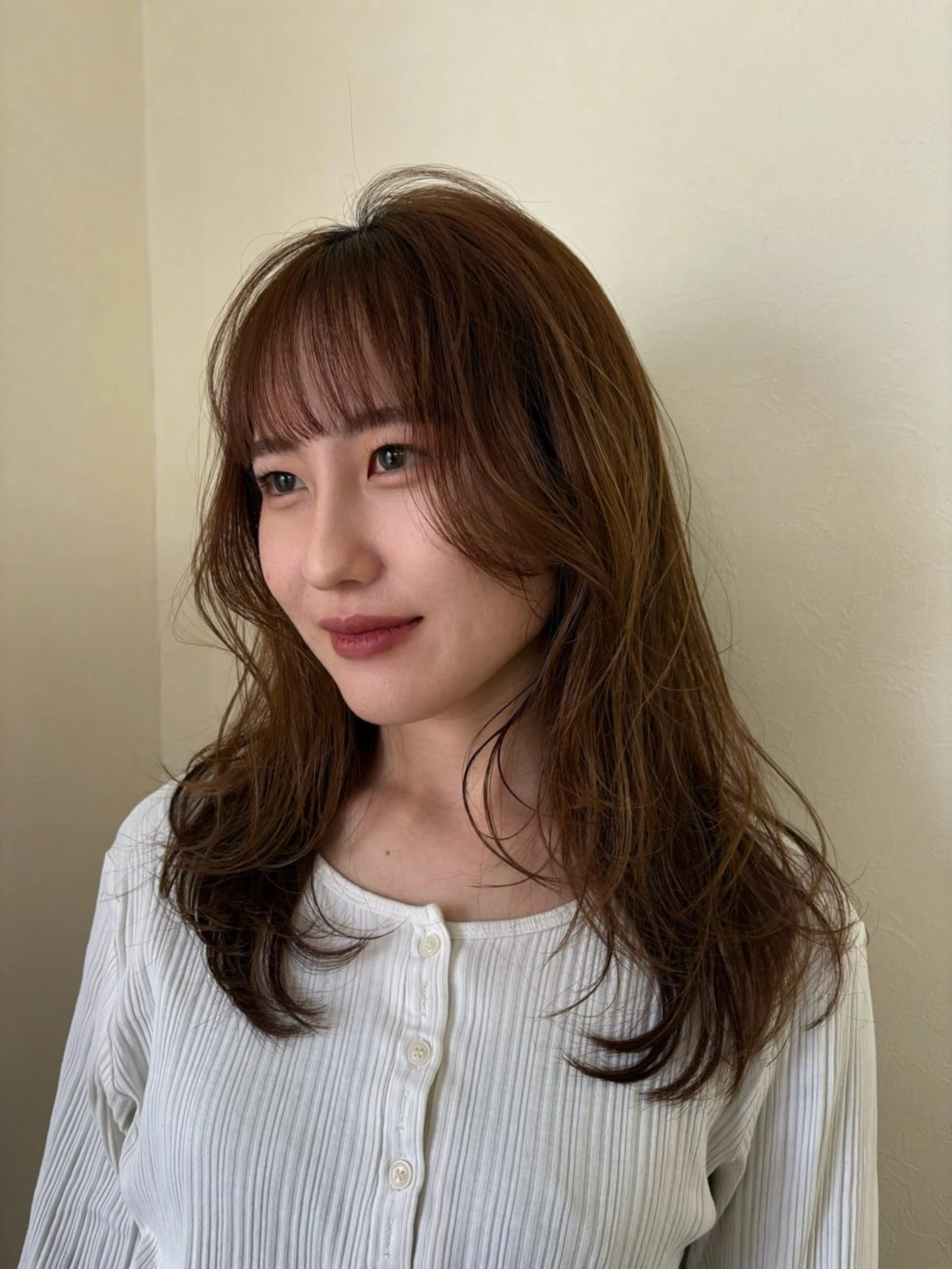 ミディアム レイヤーカット カット レイヤーカット /ゆうのヘアスタイル