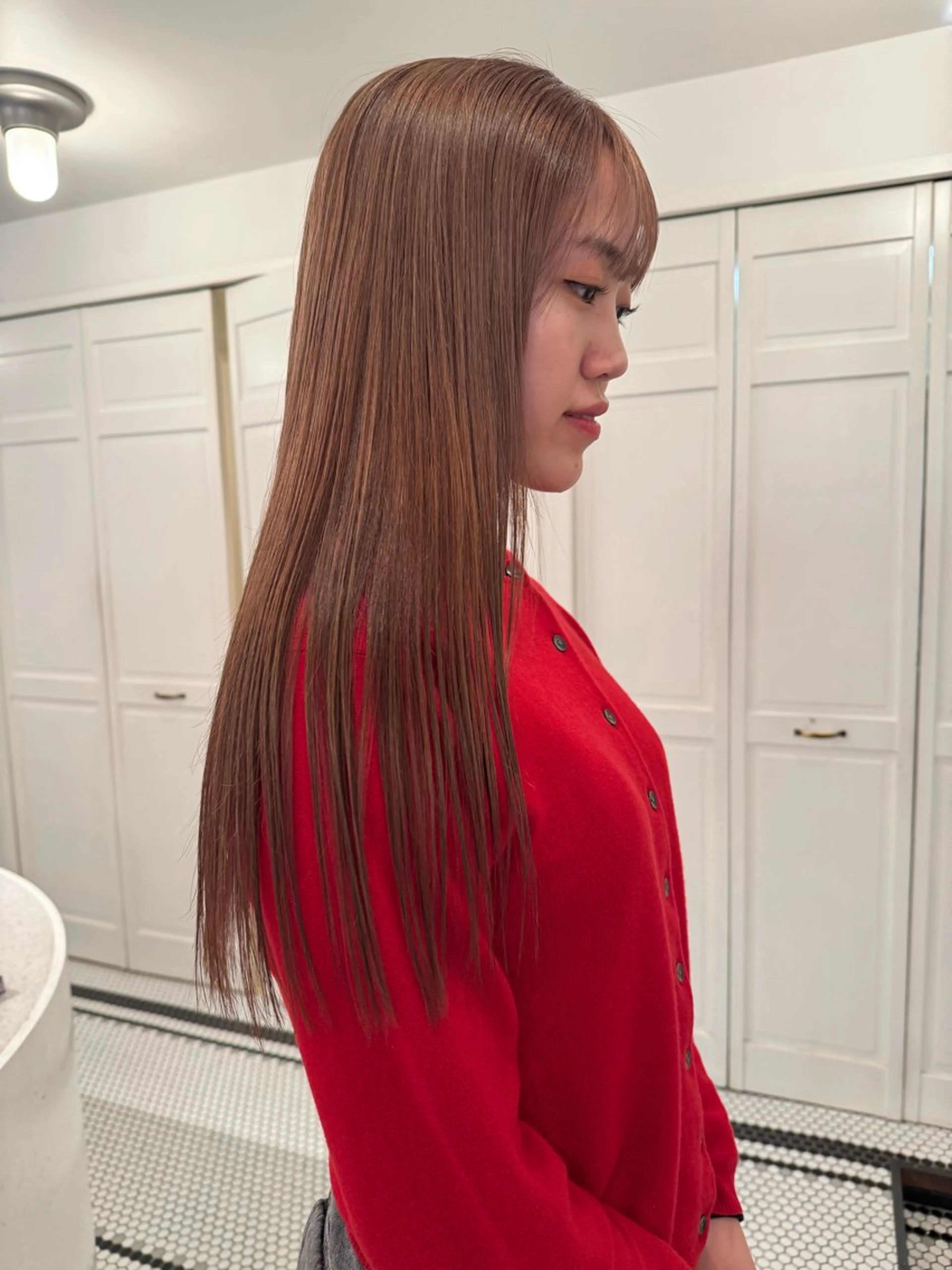 カラー ヘアカラー ブリーチカラー🎀 韓国風/寺門美優のヘアスタイル