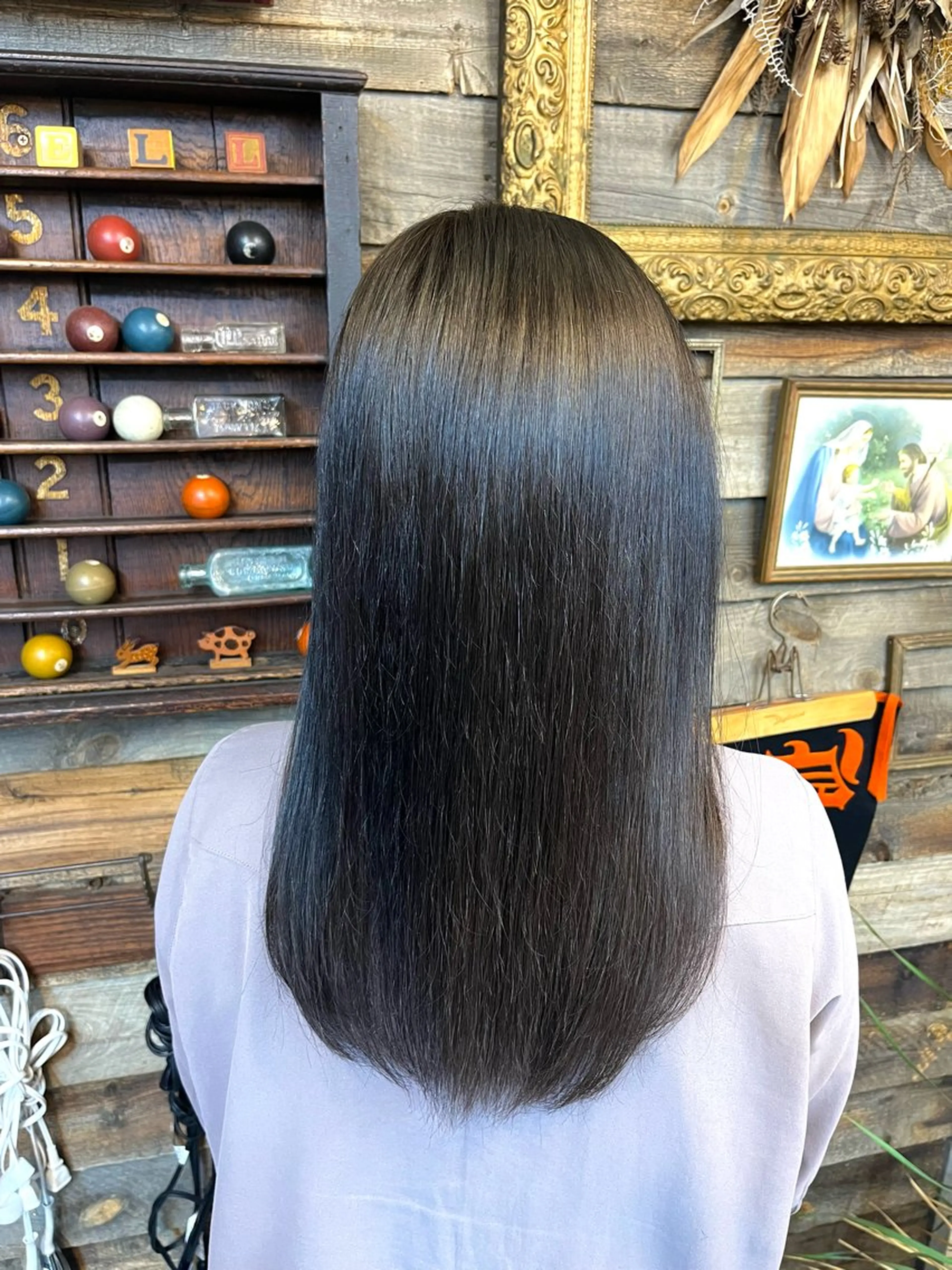 ロング カラー グレージュ ヘアカラー 川崎 かなでのヘアスタイル