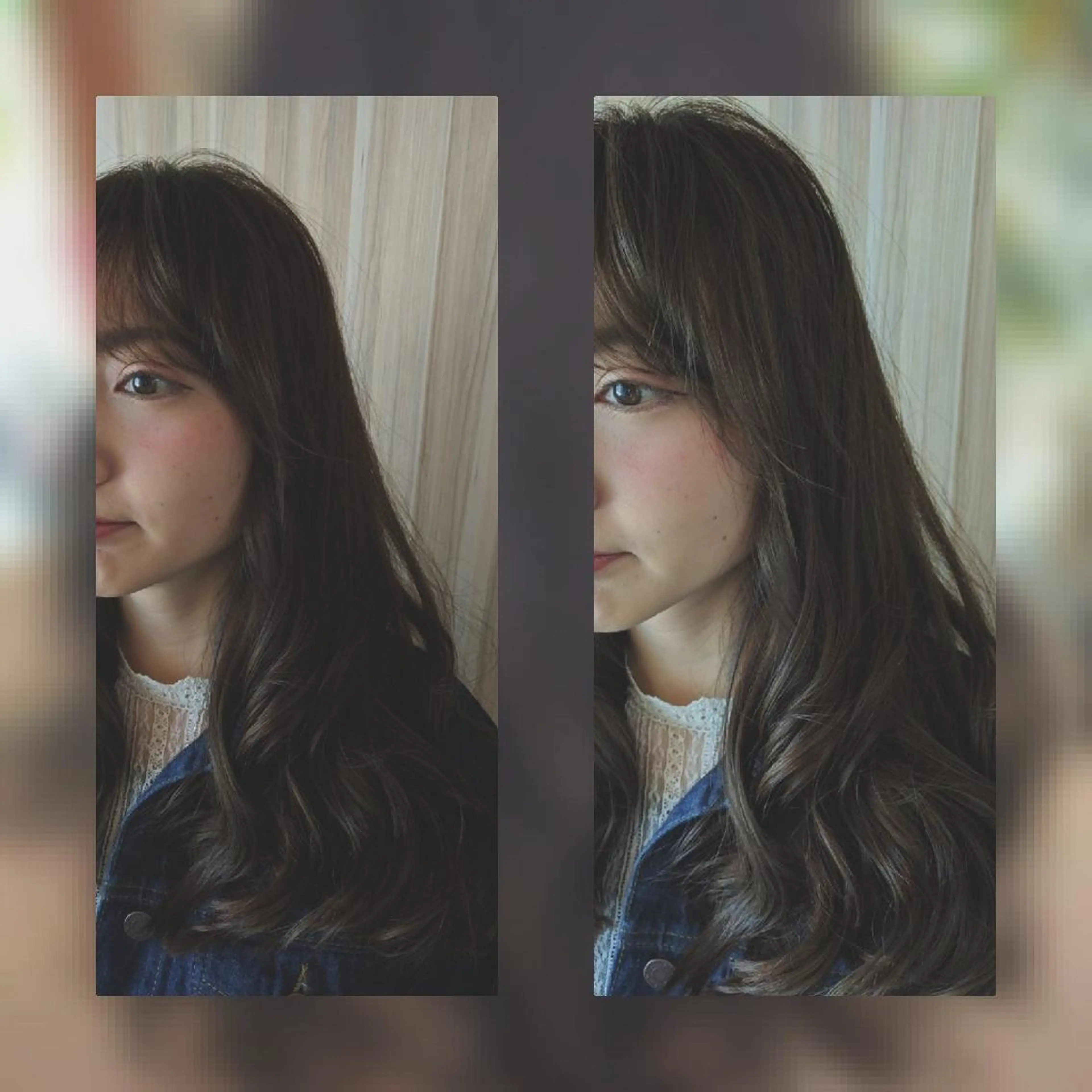 セミロング パーマ カラー 透明感カラー 田中 洋のヘアスタイル