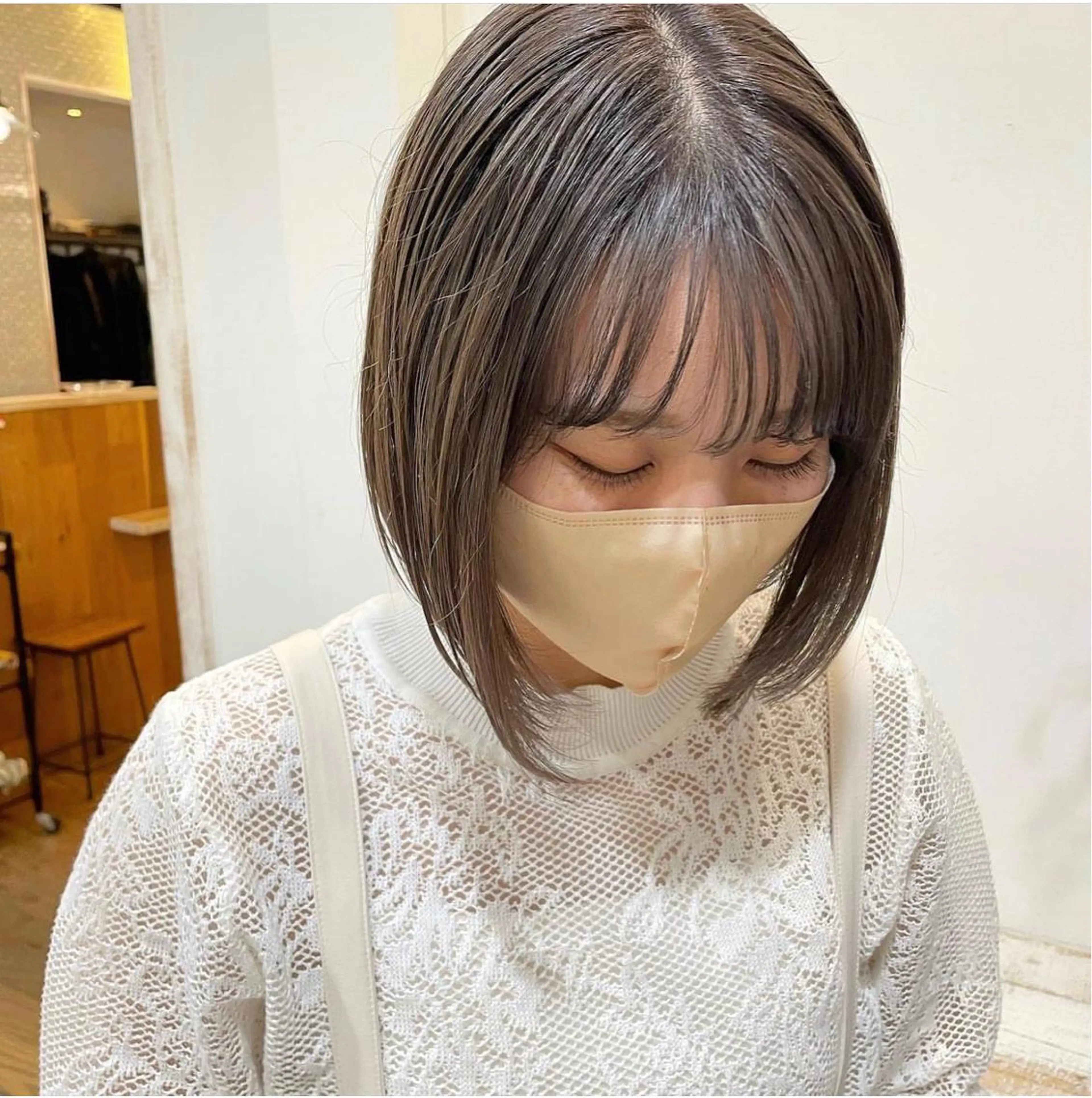 ショート カラー ブリーチ 透明感カラー グレージュ オリーブグレージュ オリーブグレー カット ヘアカラー トリートメント 髪質改善ストレート✨ パーマヘア✨YUKIのヘアスタイル