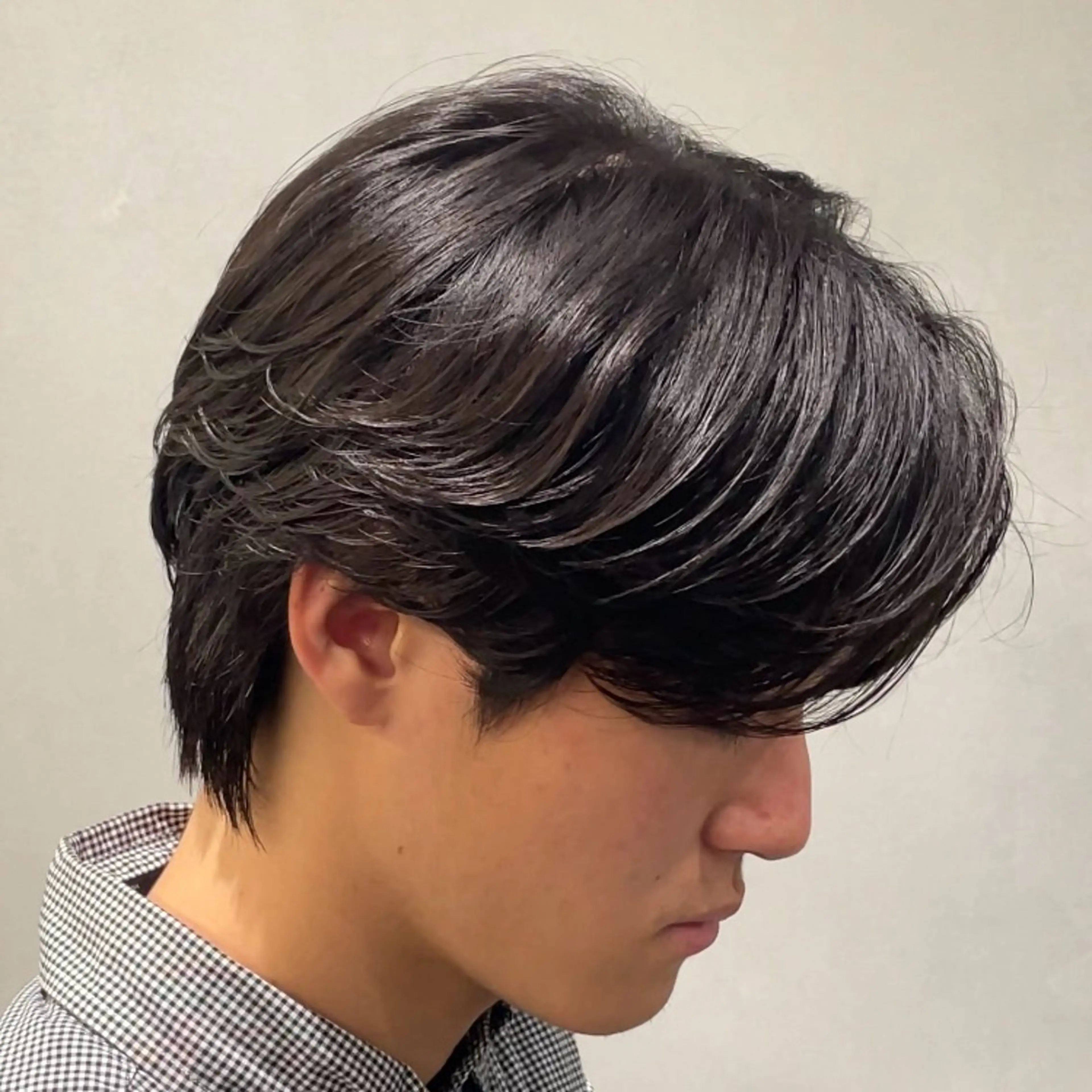 ミディアム パーマ ヘアアレンジ メンズ カット パーマ fifth 石川 凪のヘアスタイル