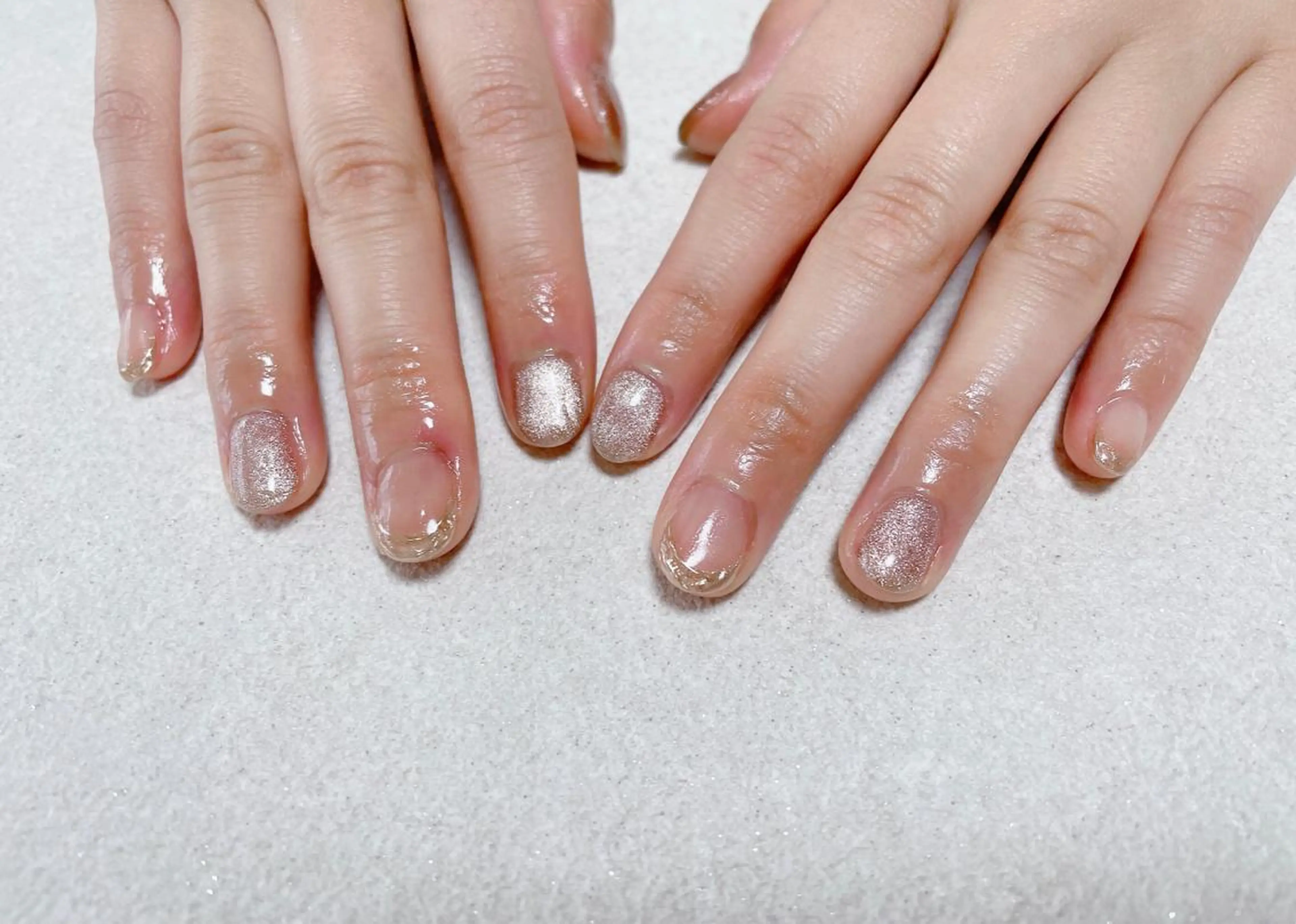 ネイル オーロラネイル フラワーネイル フットネイル フレンチネイル ジェルネイル ハンドネイル kikinail 溝の口のネイルデザイン