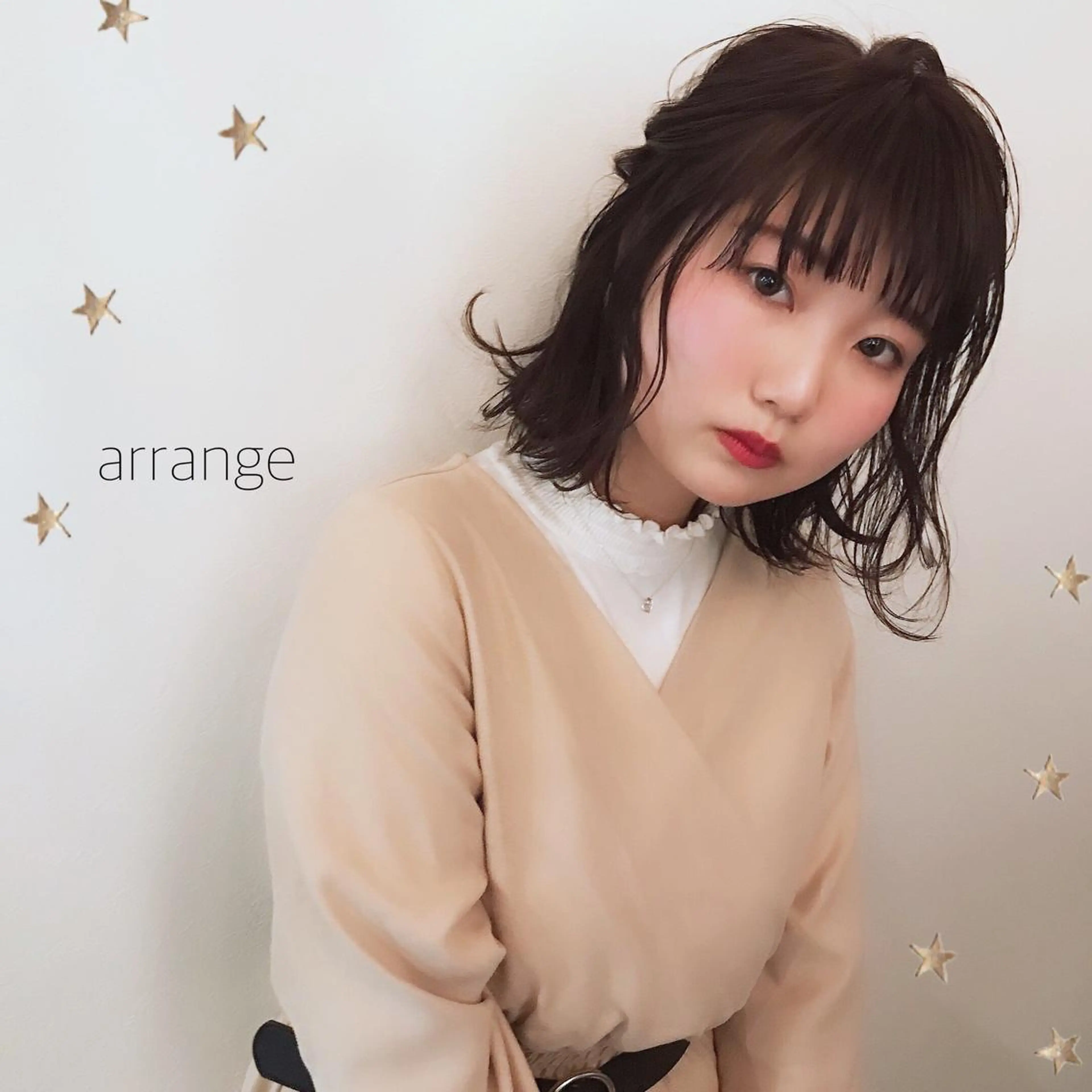 ミディアム ヘアアレンジ 市川 千夏のヘアスタイル