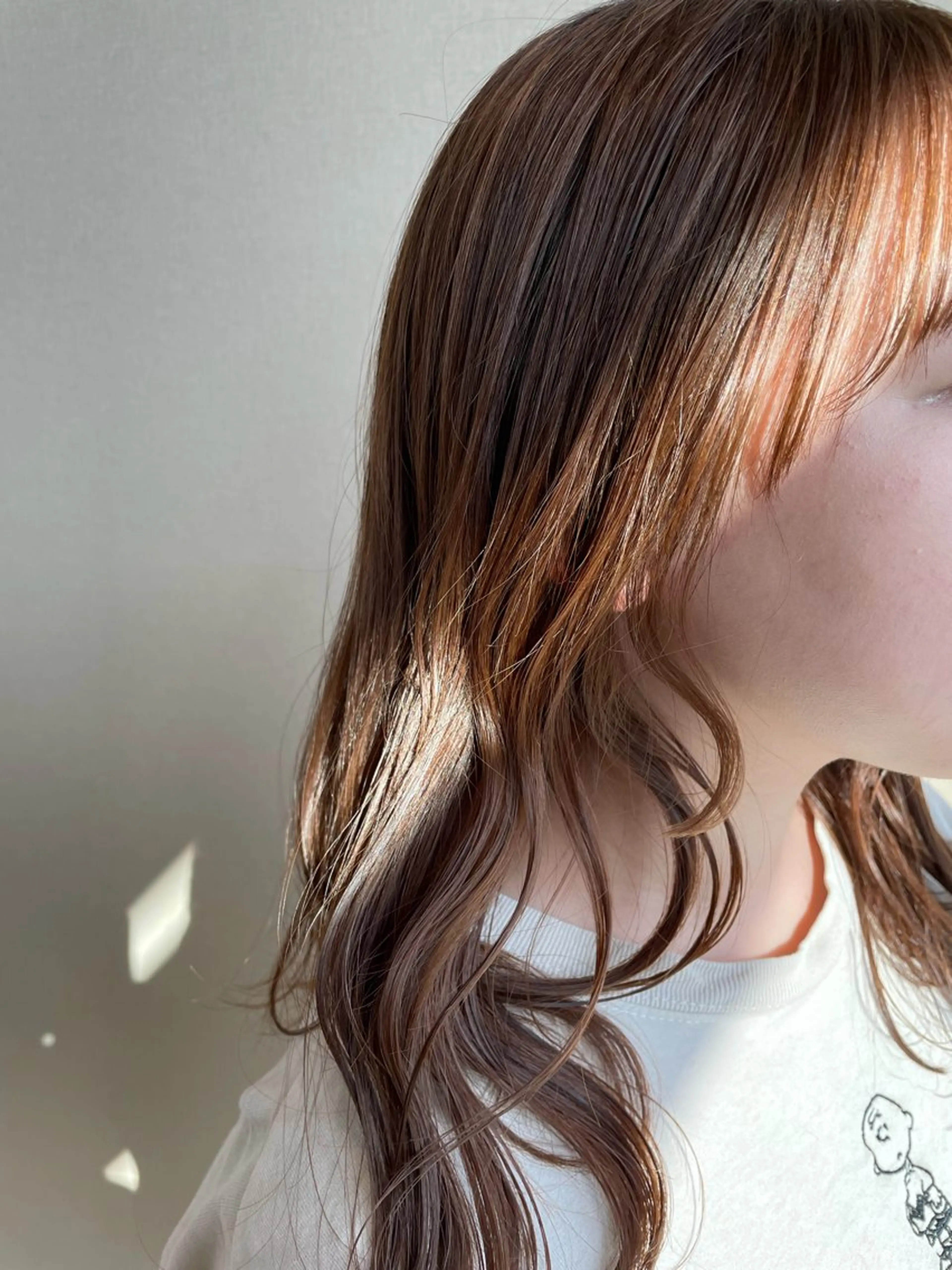 ミディアム 切りっぱなしボブ/ 蒲生四丁目/伊藤瑠唯のヘアスタイル