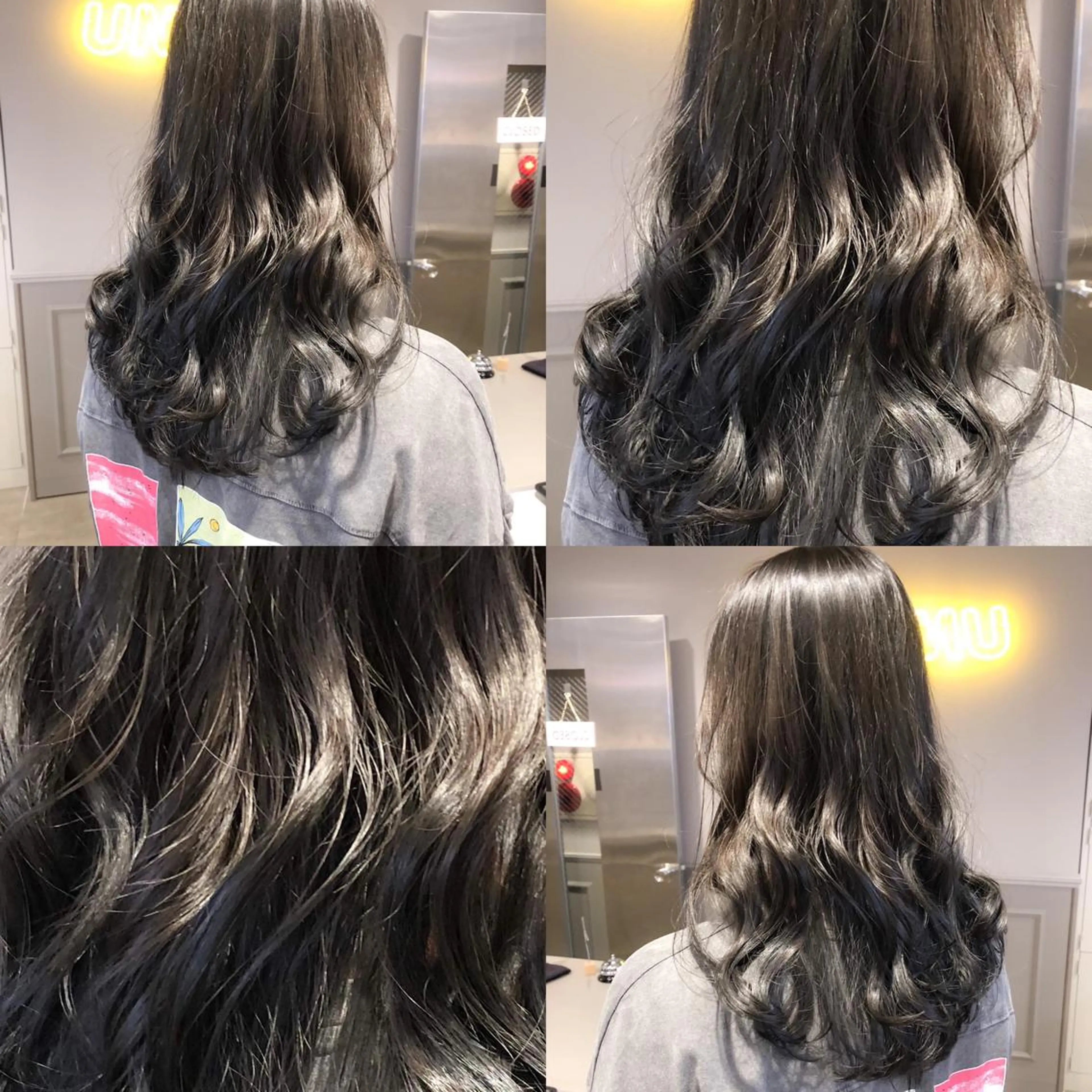 ロング カラー ヘアカラー トリートメント ハイトーン×レイヤー カットTAKUMIのヘアスタイル