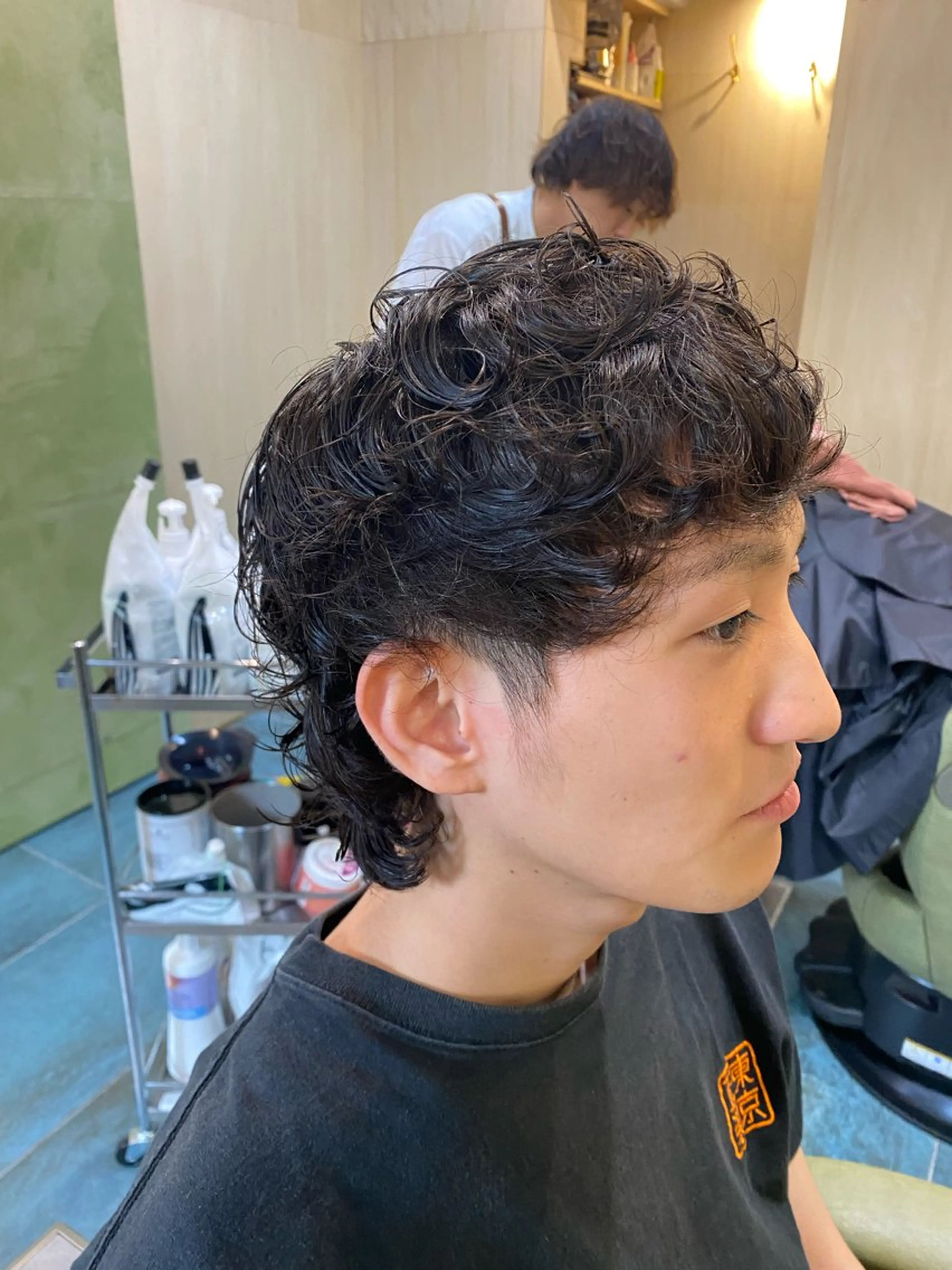 セミロング パーマ メンズ マッシュ メンズパーマ メンズウルフカット セミロングパーマ ウルフカット カット パーマ メンズカット/パーマ 福島区SOSOのヘアスタイル