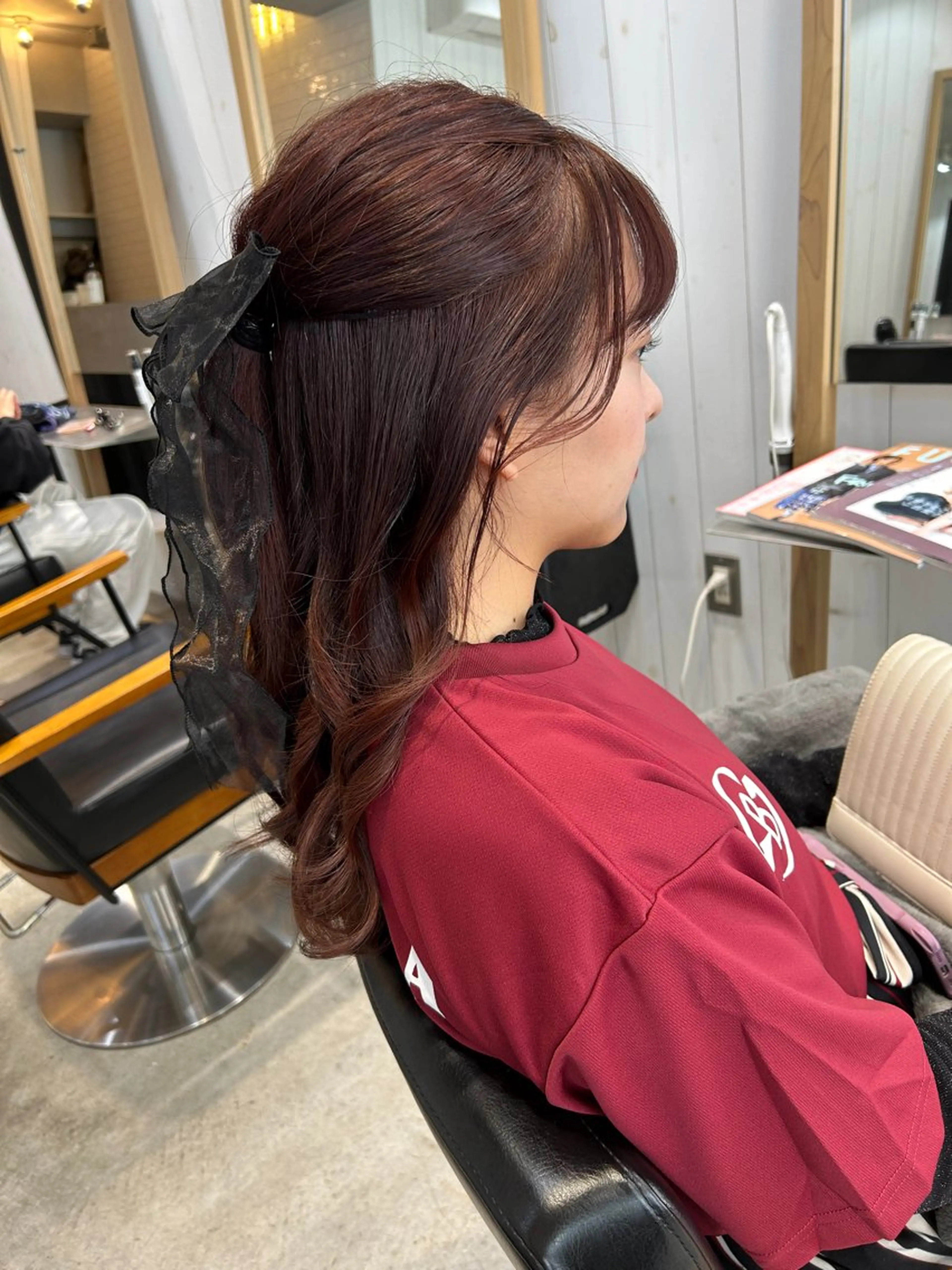 セミロング ヘアアレンジ ヘアセット ヒロミ/アレンジ/ アンニュイ/透け感のヘアスタイル