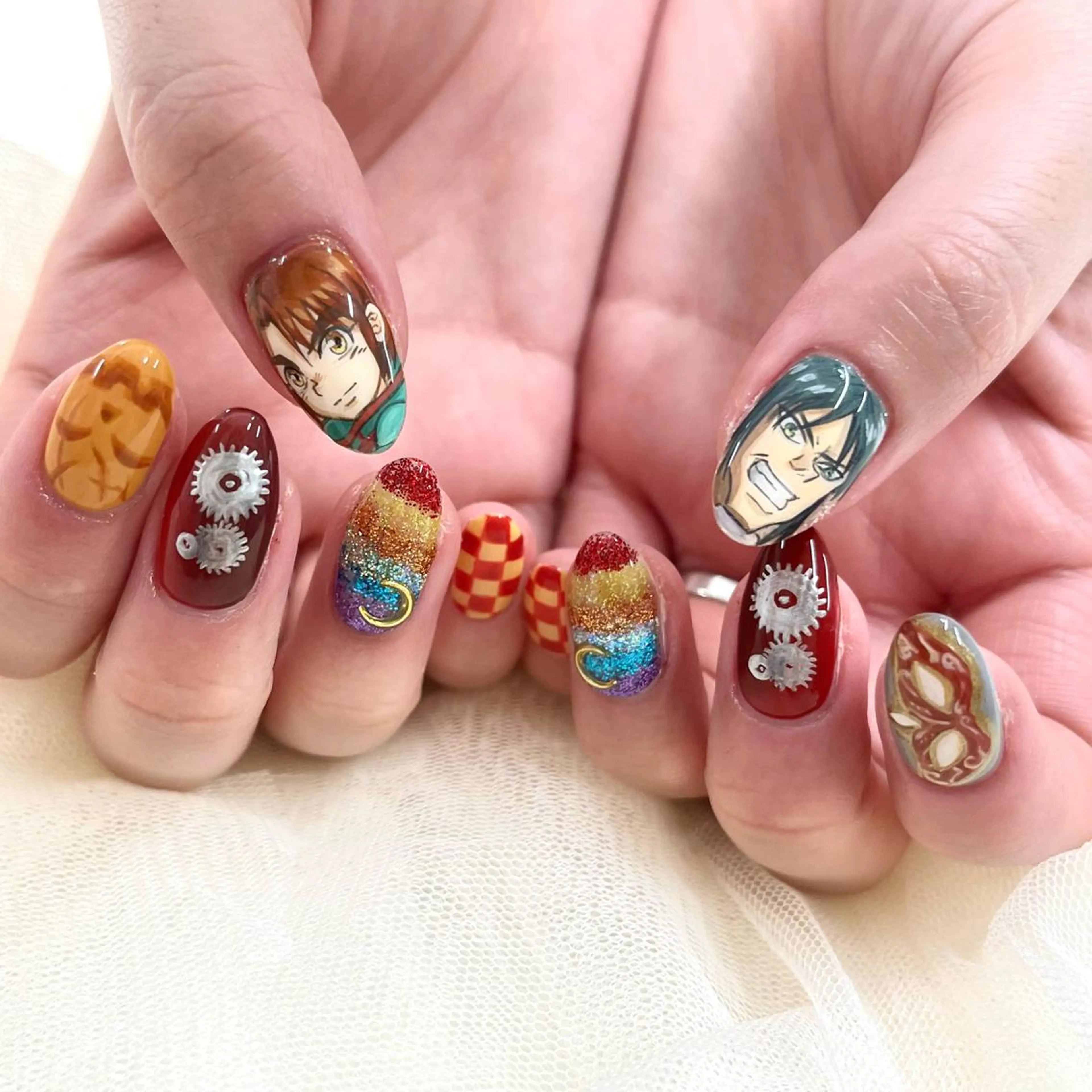 セミロング ハンドネイル 池袋痛ネイル Nok. 渡辺のネイルデザイン