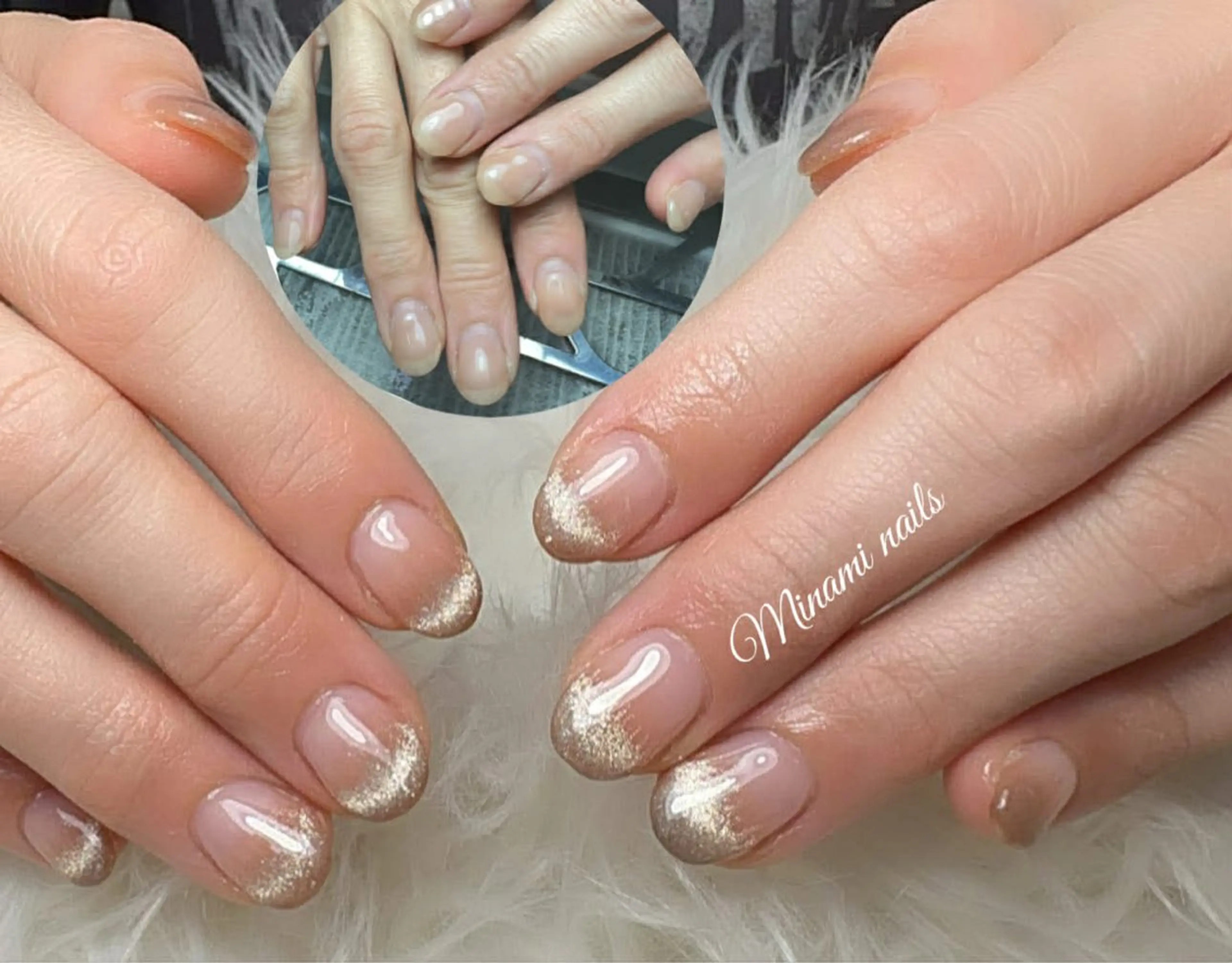 ネイル アートネイル オーロラネイル ガーリー キラキラネイル 韓国ネイル Minami Nailsのネイルデザイン