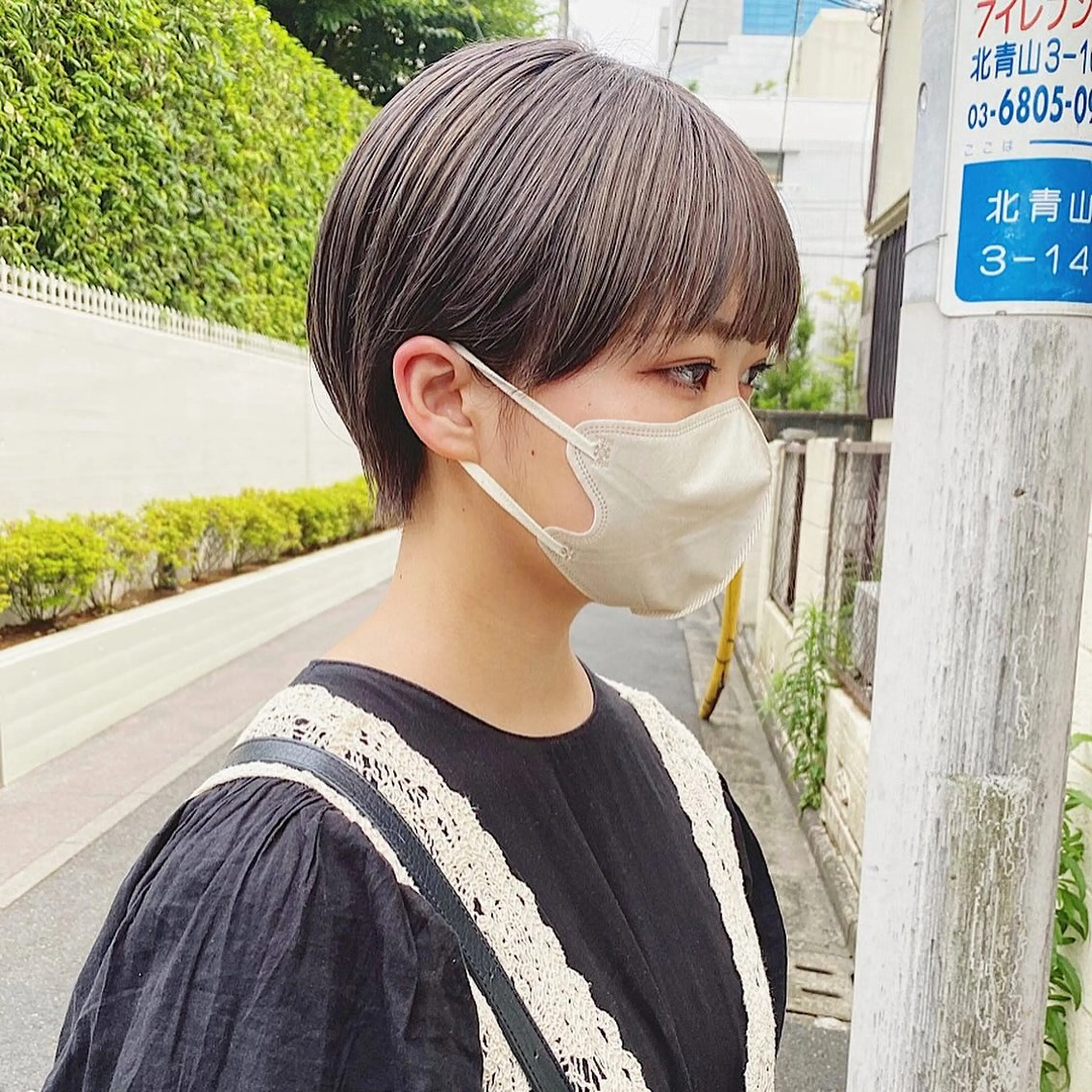 ショート カラー カット ヘアカラー トリートメント IVORY.所属・🟩白髪ぼかし/ボブ /ショートヘア/大司のヘアスタイル