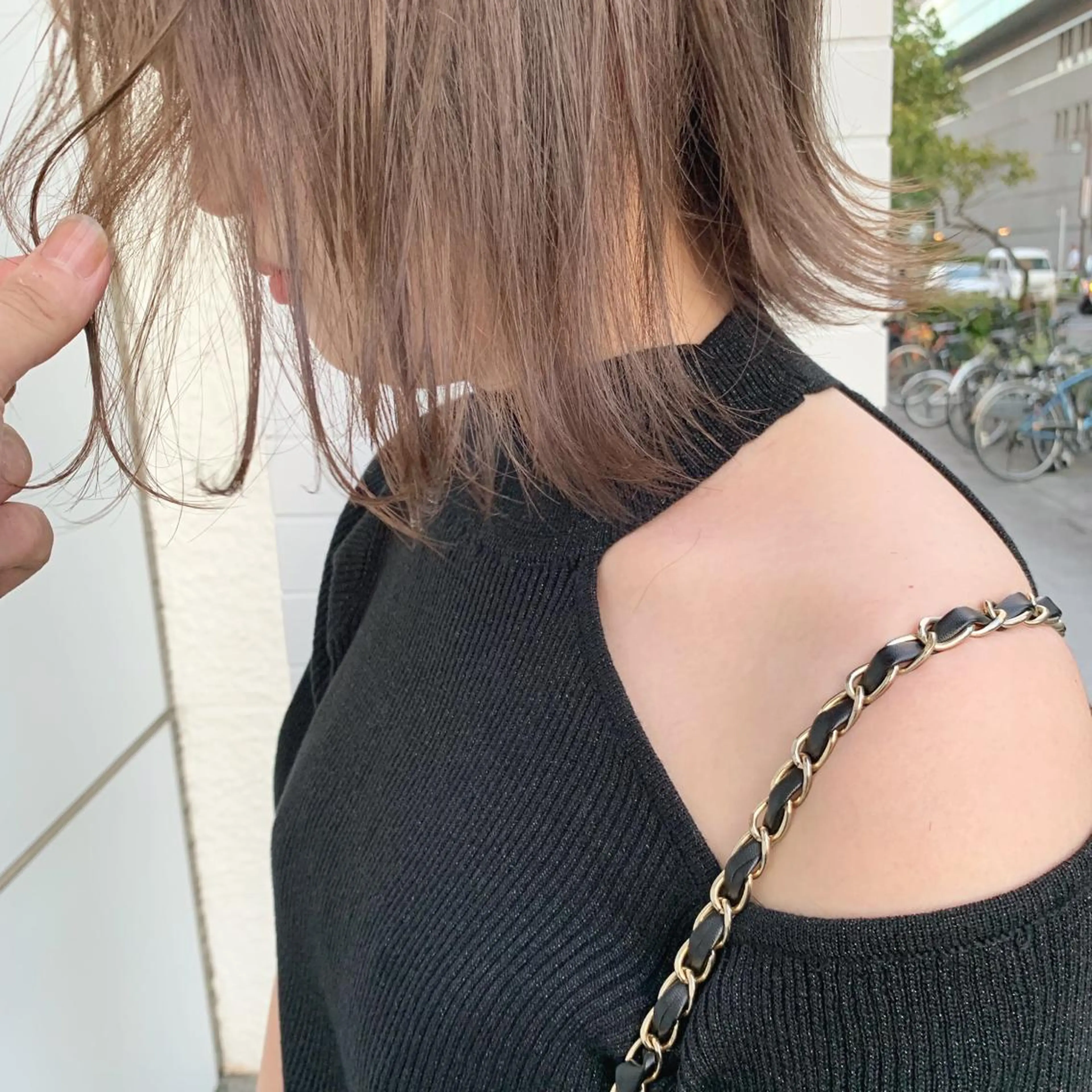 ミディアム カラー ✨艶ブリーチカラー ✨四ノ宮裕己のヘアスタイル