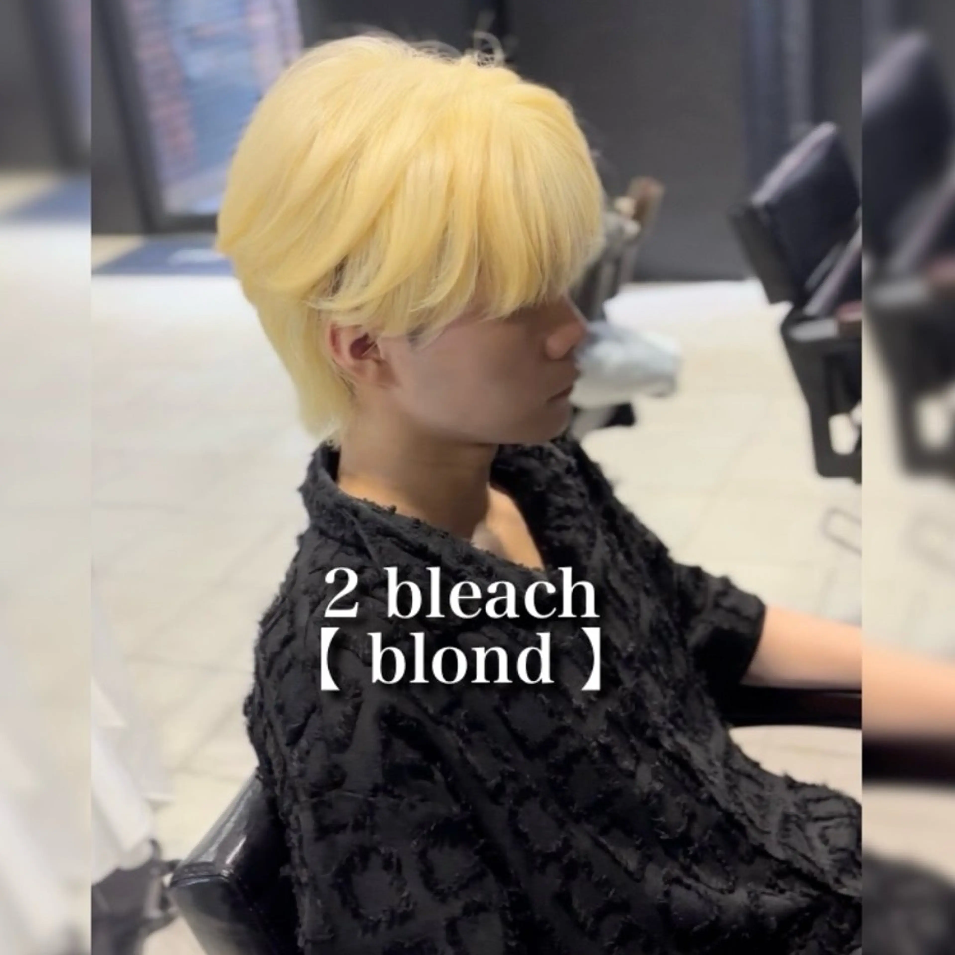 ミディアム カラー メンズ ミディアムパーマ メンズブリーチ センターパート フェザーパーマ メンズハイトーン カット ヘアカラー メンズカラー支持率 No.1【心斎橋】のヘアスタイル