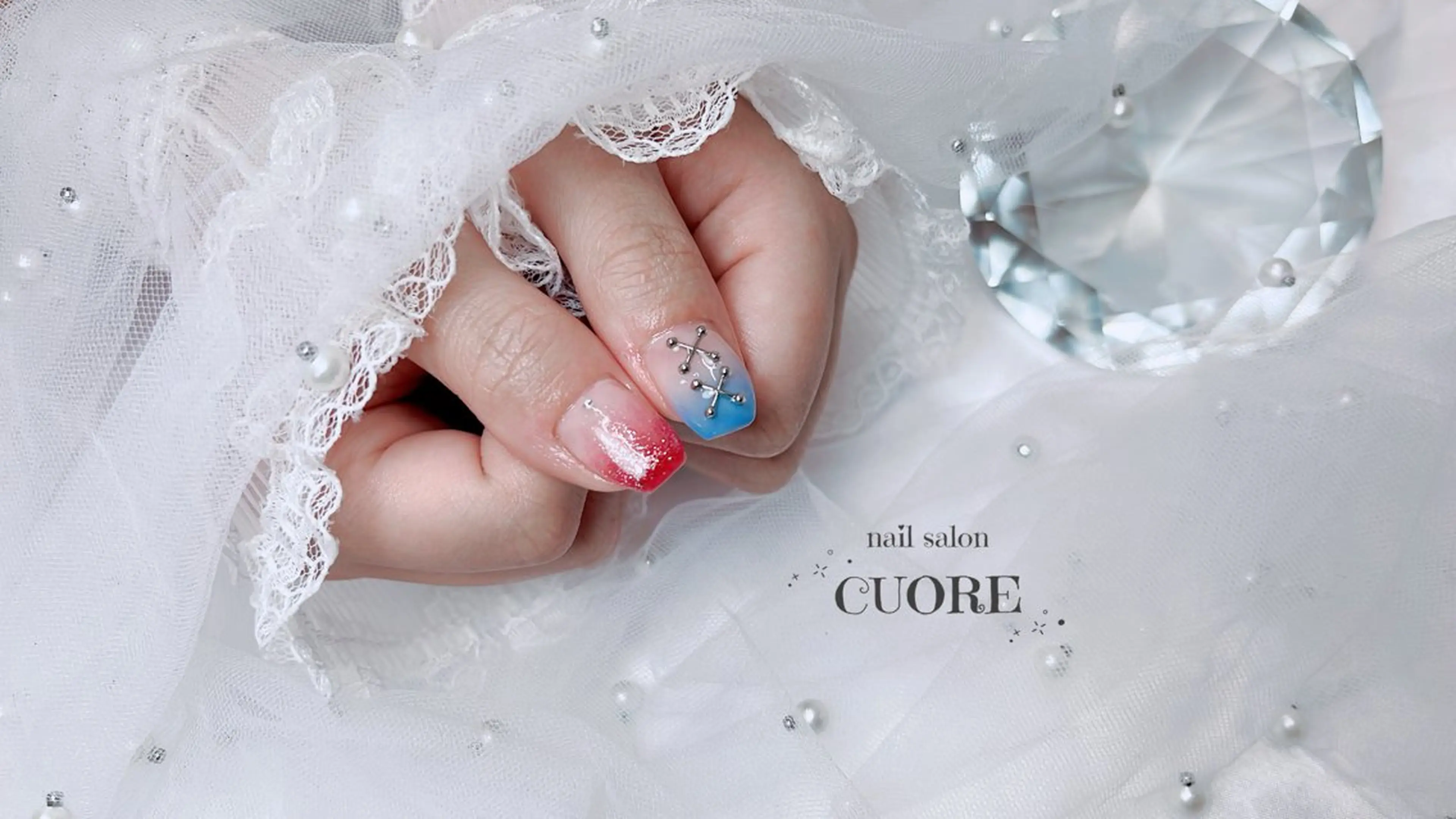 ネイル グラデーション マグネットネイル nail salon CUOREのネイルデザイン