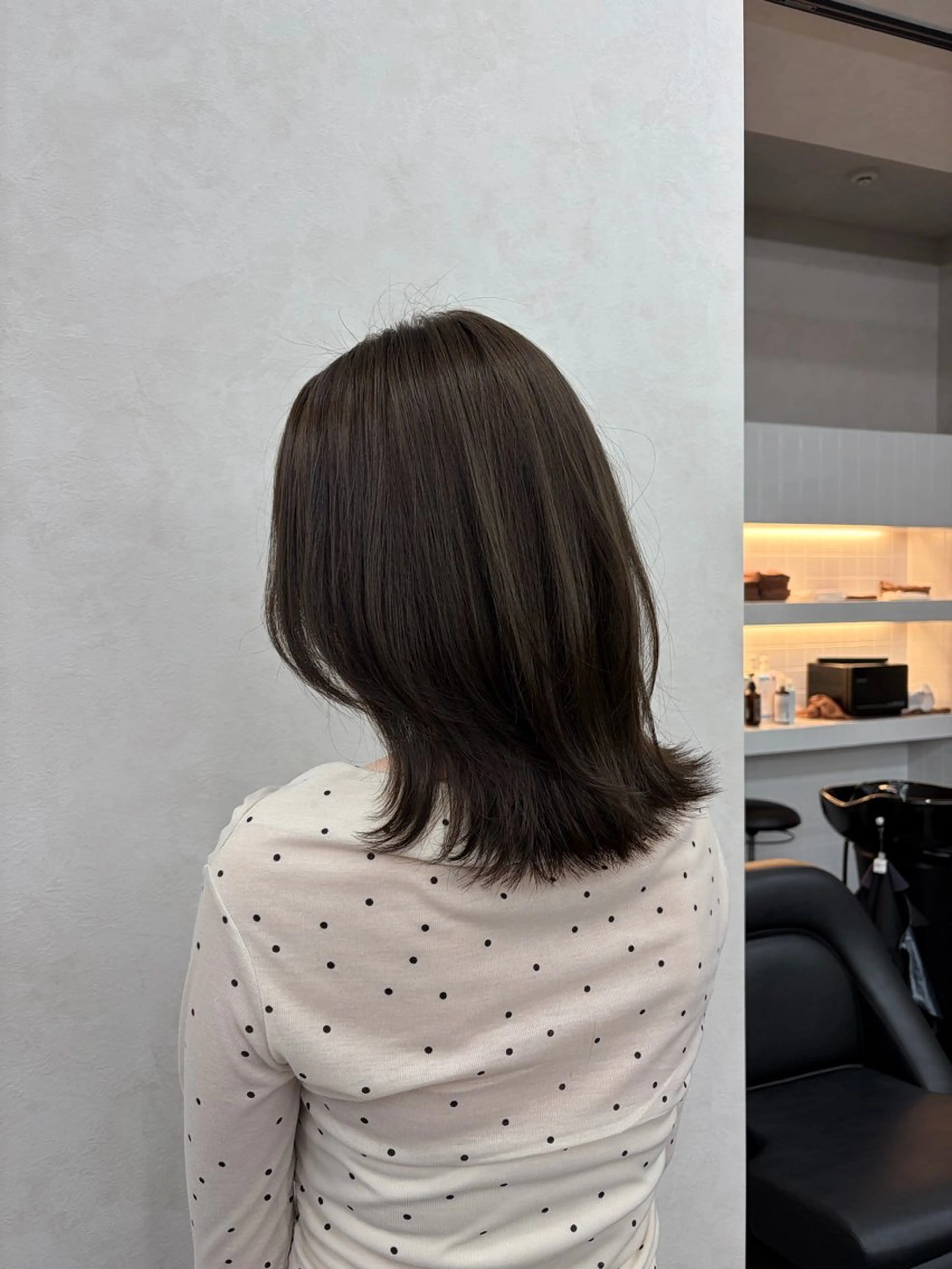 セミロング カラー カット ヘアカラー トリートメント 🍐透明感カラー🍐 レイヤーカットのヘアスタイル