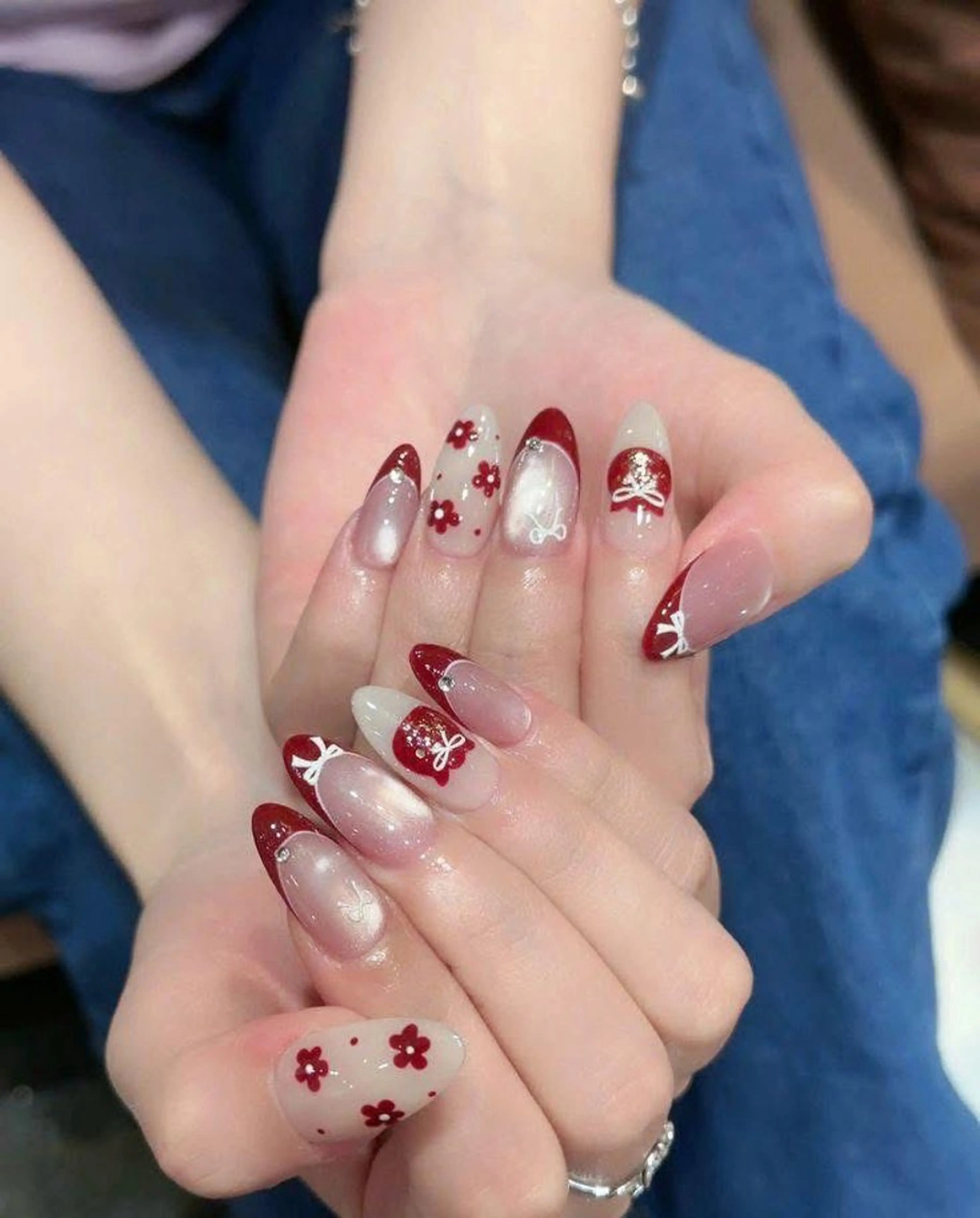 ネイル チークネイル フットネイル フレンチネイル グラデーション 韓国ネイル YUKI NAILのネイルデザイン